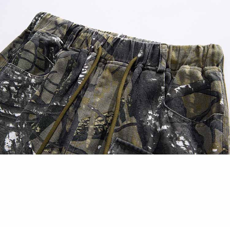 Retro Camouflage Multi-Pocket Cargo Pants - 23117