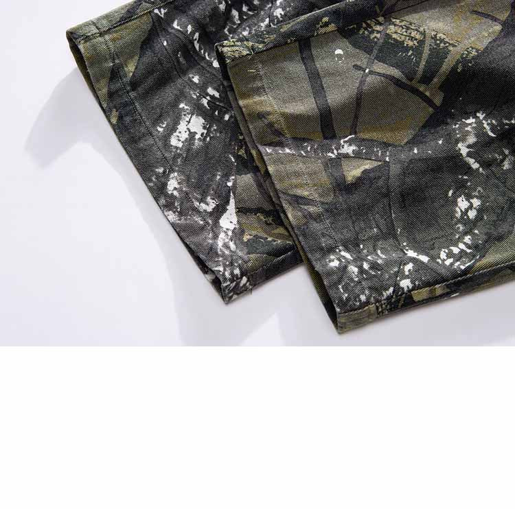 Retro Camouflage Multi-Pocket Cargo Pants - 23117