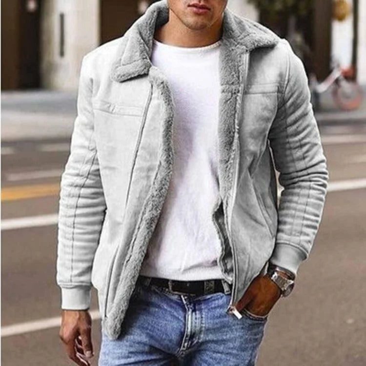 Men's nubuck leather jacket - 23311