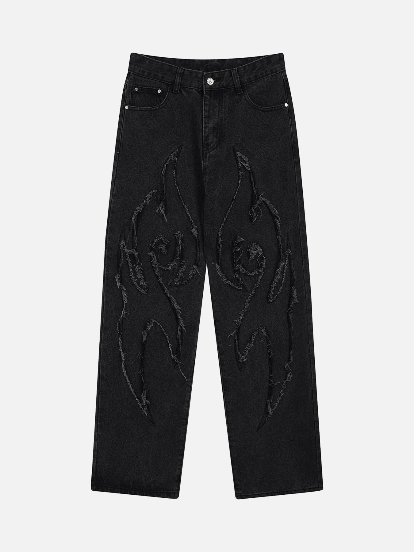 American Embroidered Straight-leg Jeans - 23181