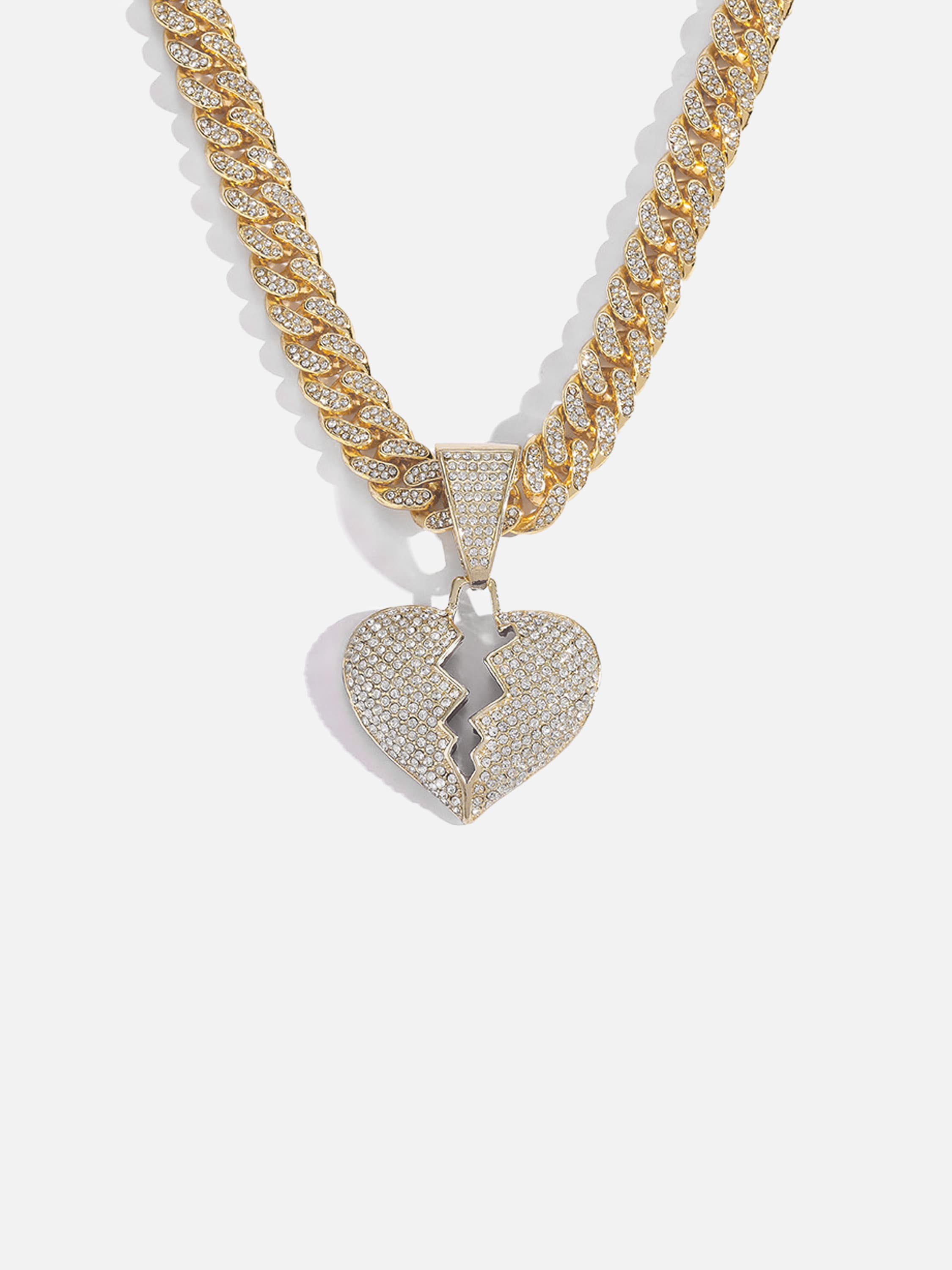 Heartbreak Hip-hop Cuba Chain Necklace-2399