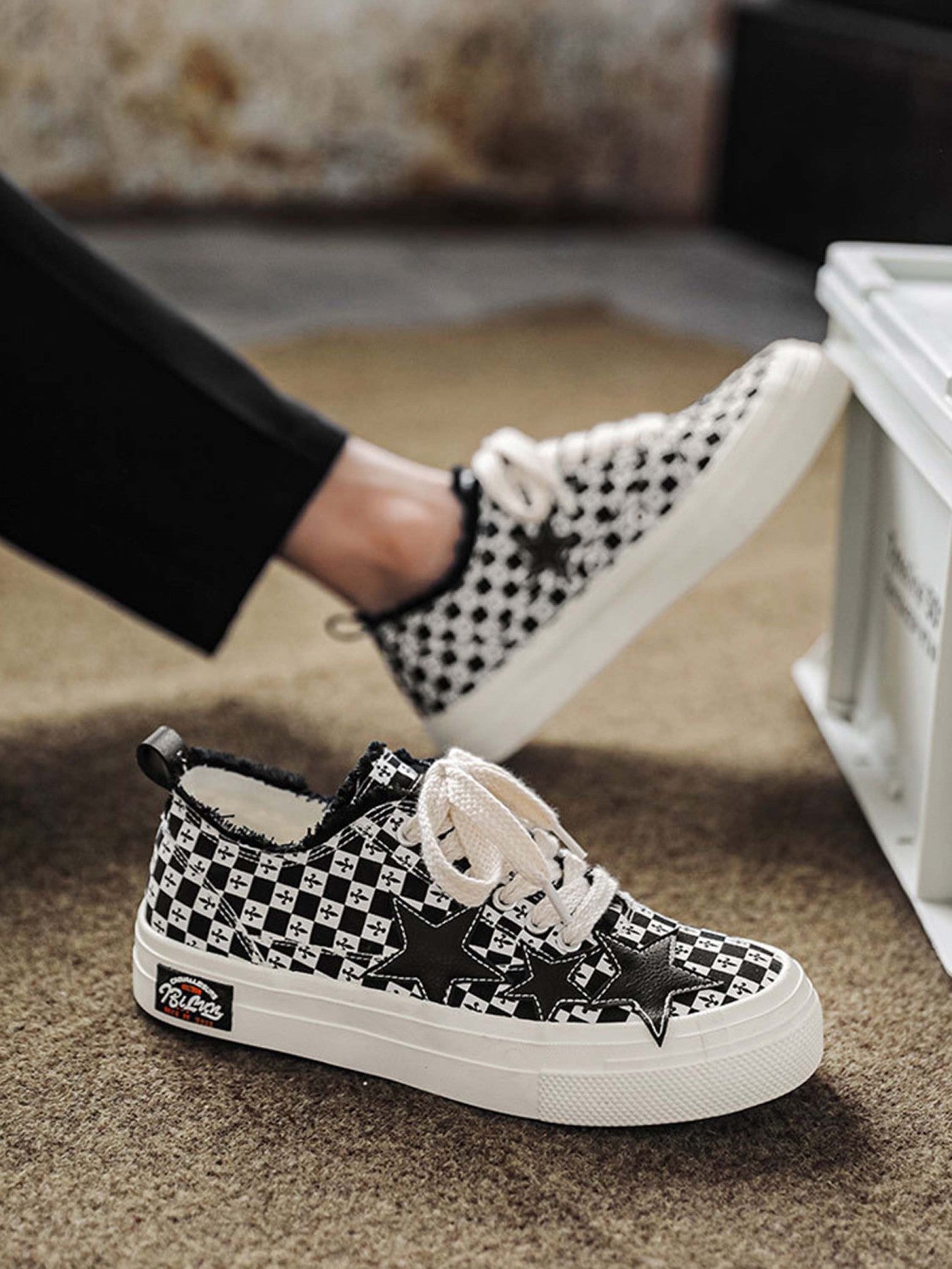 Retro Star Canvas Shoes - 23462