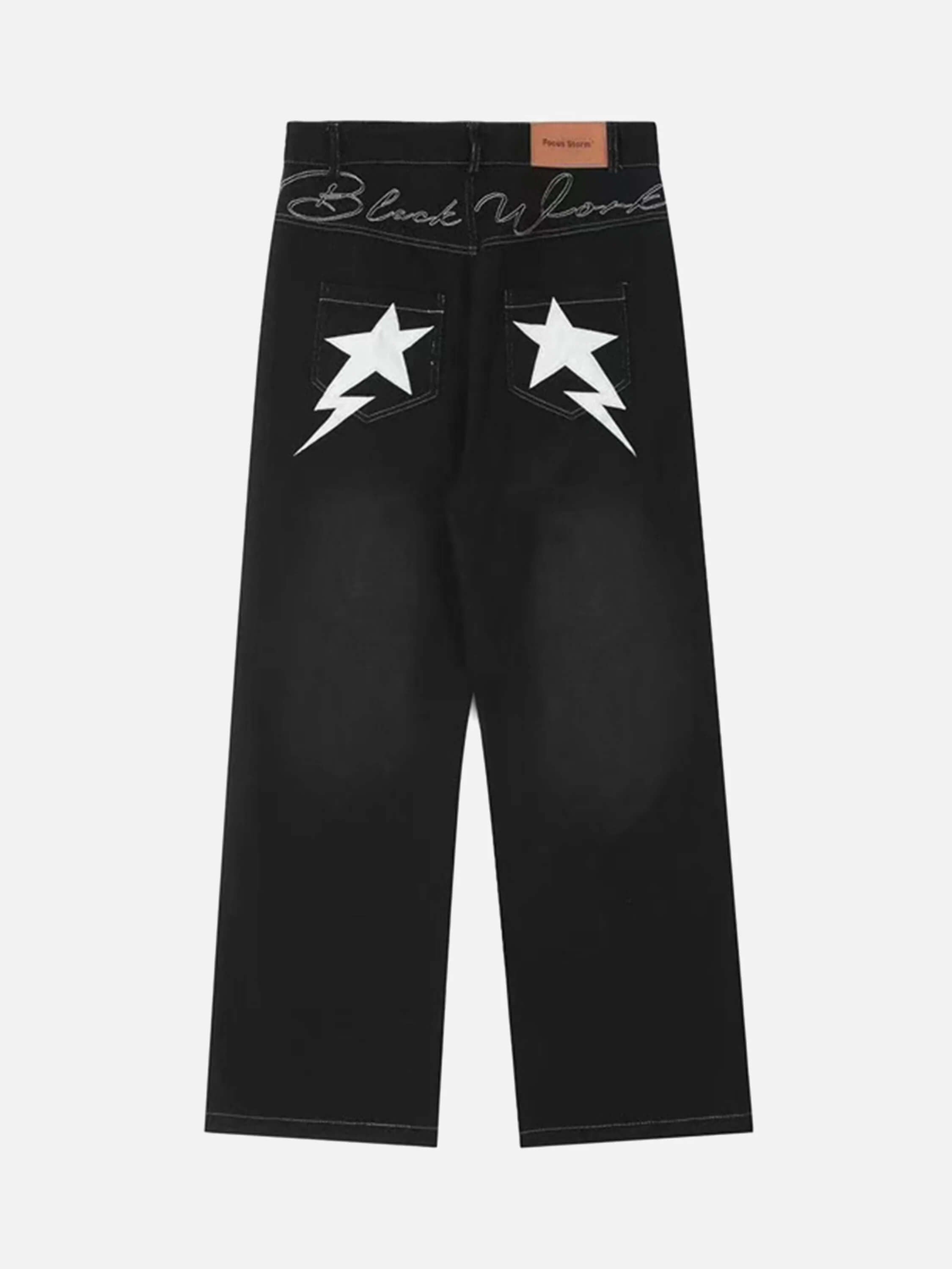 American High Street Star Embroidered Jeans-2216