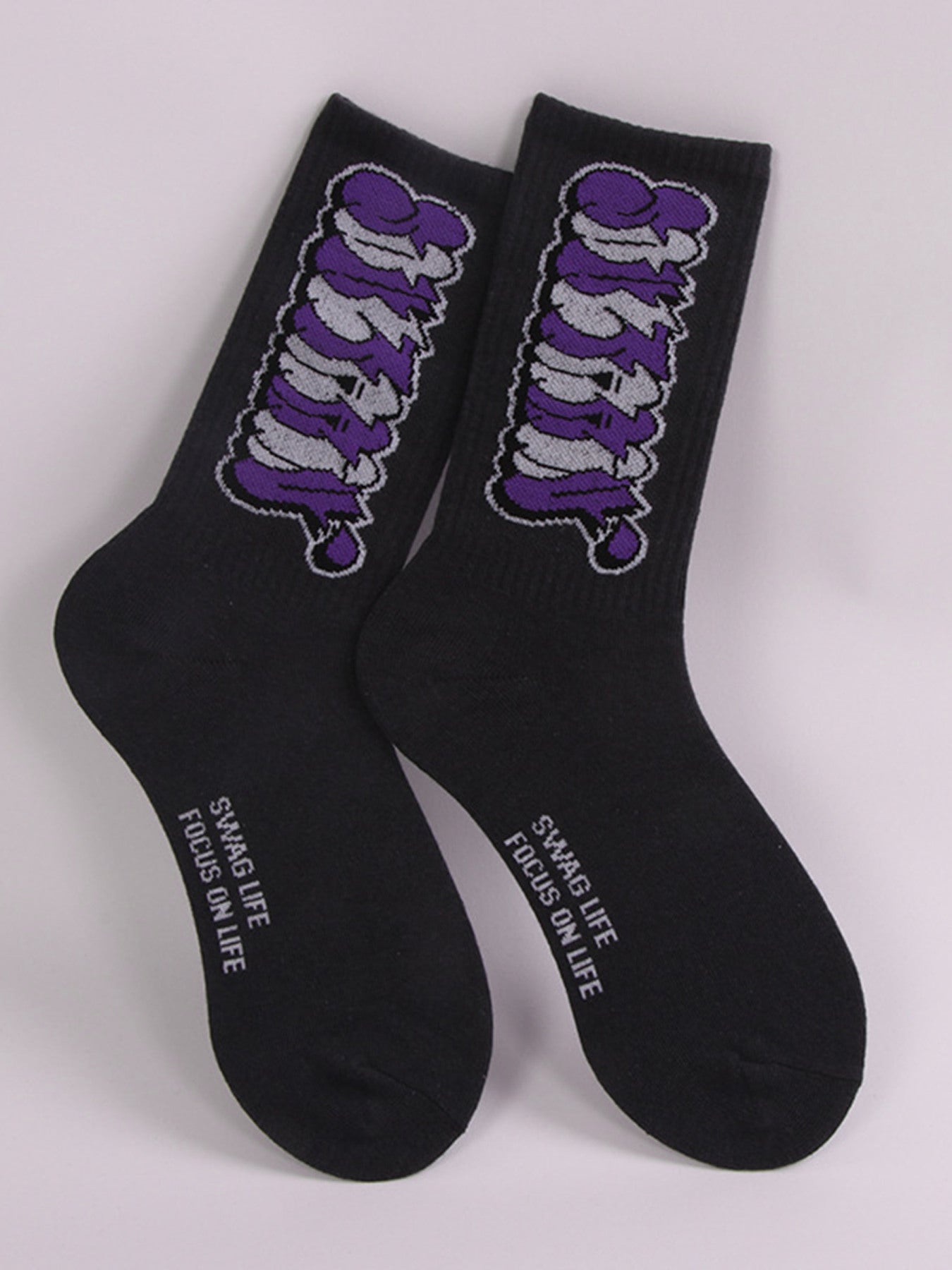 Hip-hop Hand-painted Graffiti Letters Socks - 2381