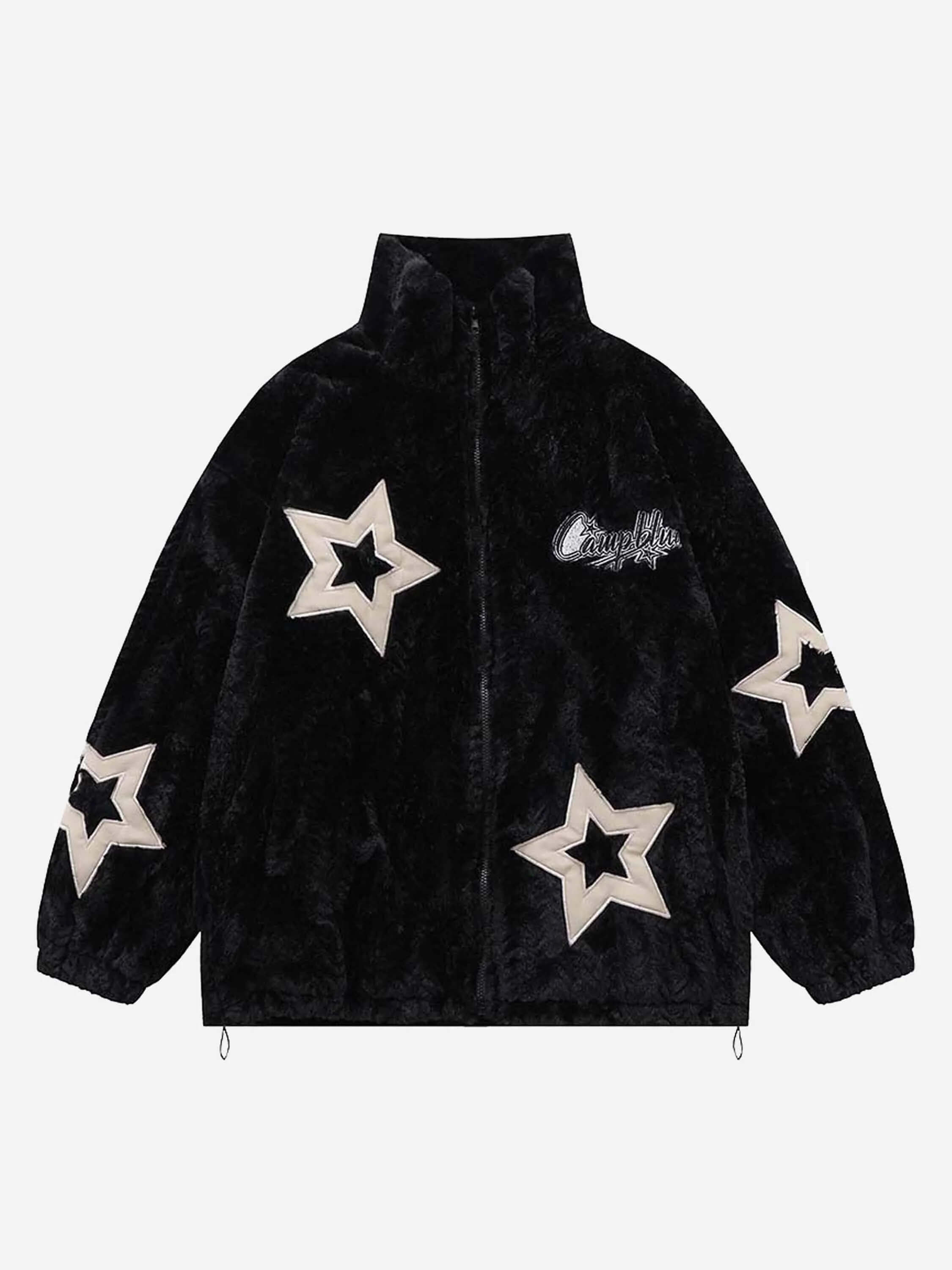 American Five-pointed Star Pattern Thickened Padded Cotton Jacket-2219