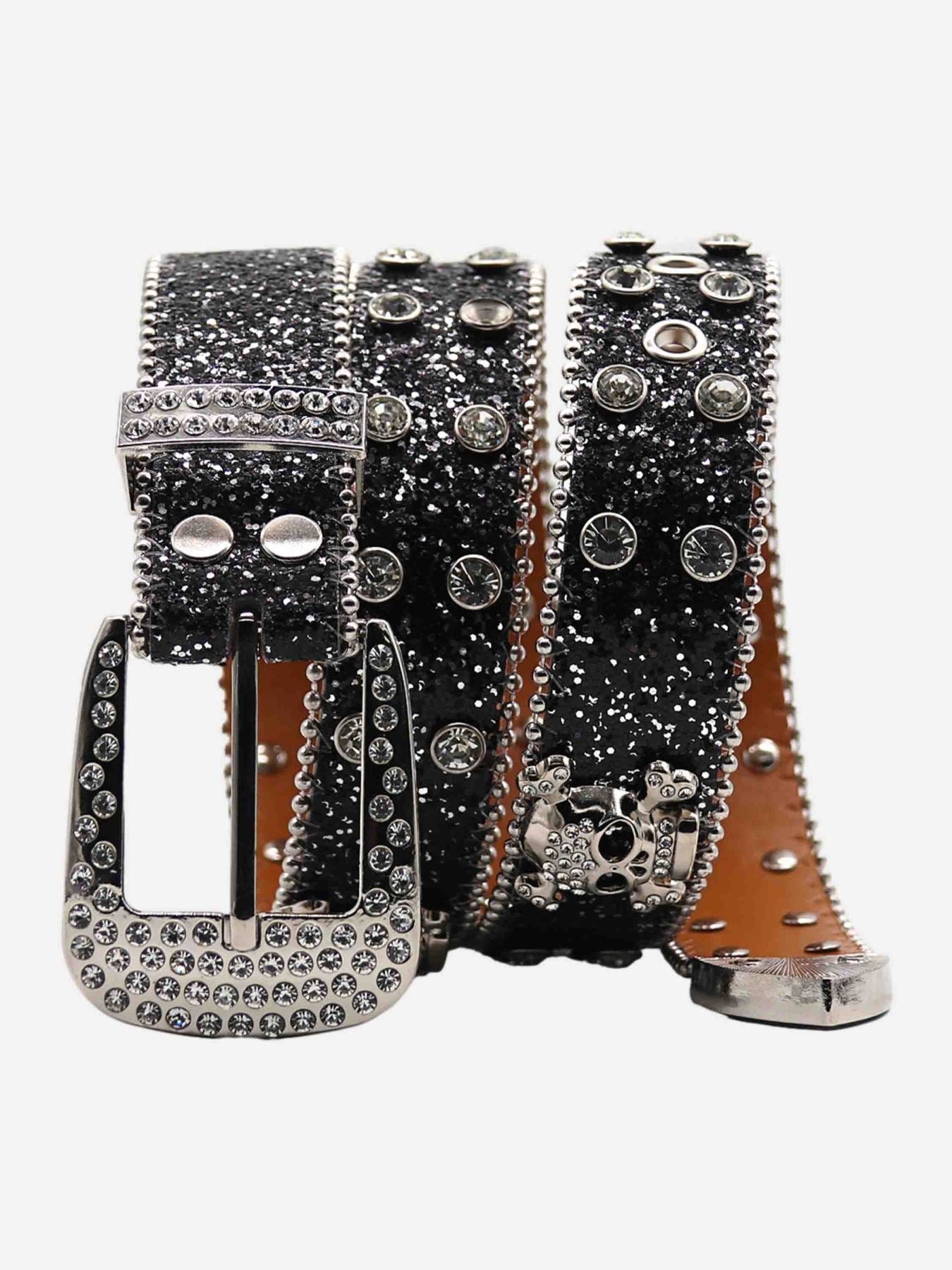 Rhinestone Skull Belt - 2349