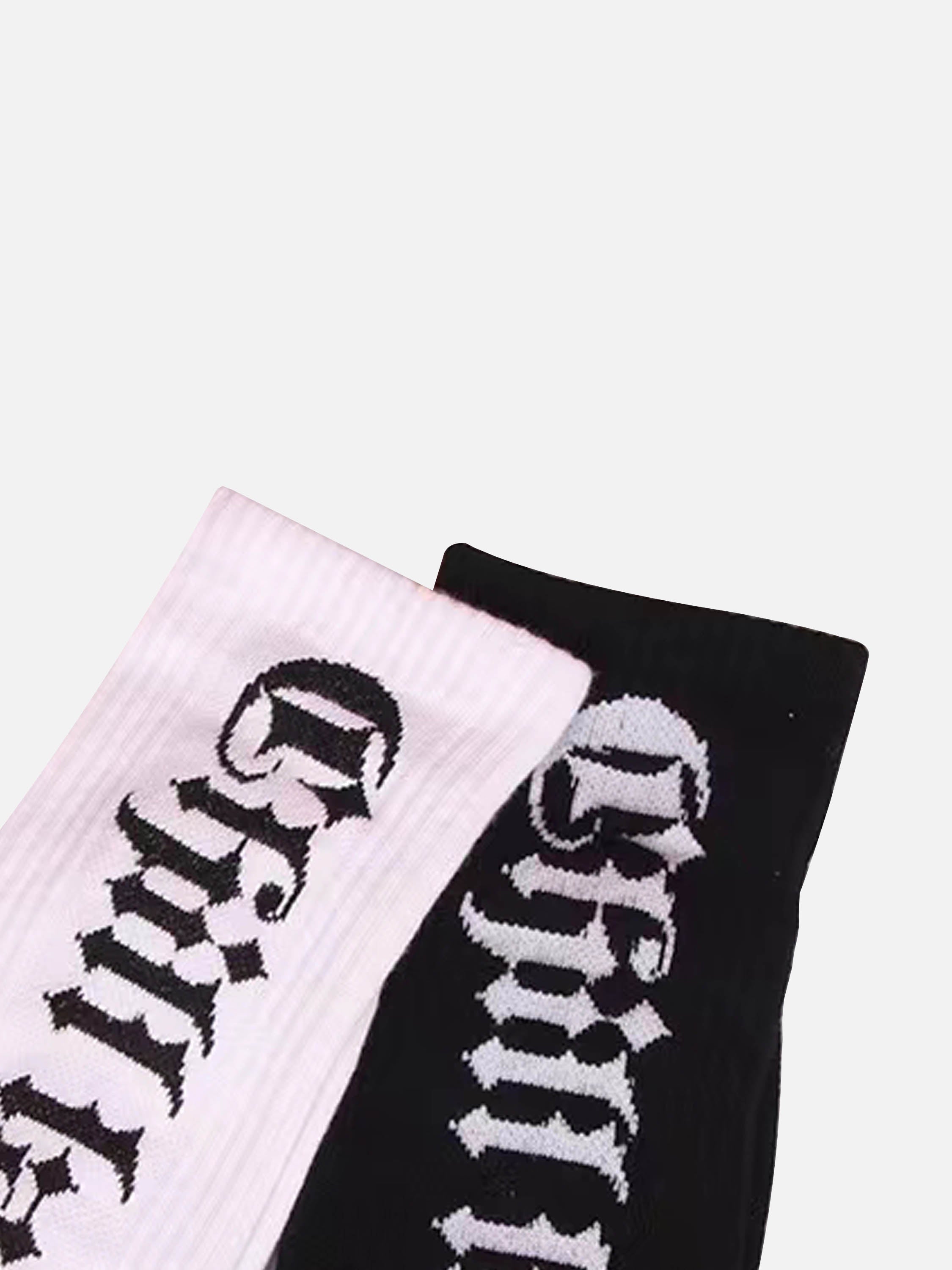 Street Hip Hop Gothic Font Stockings - 2377