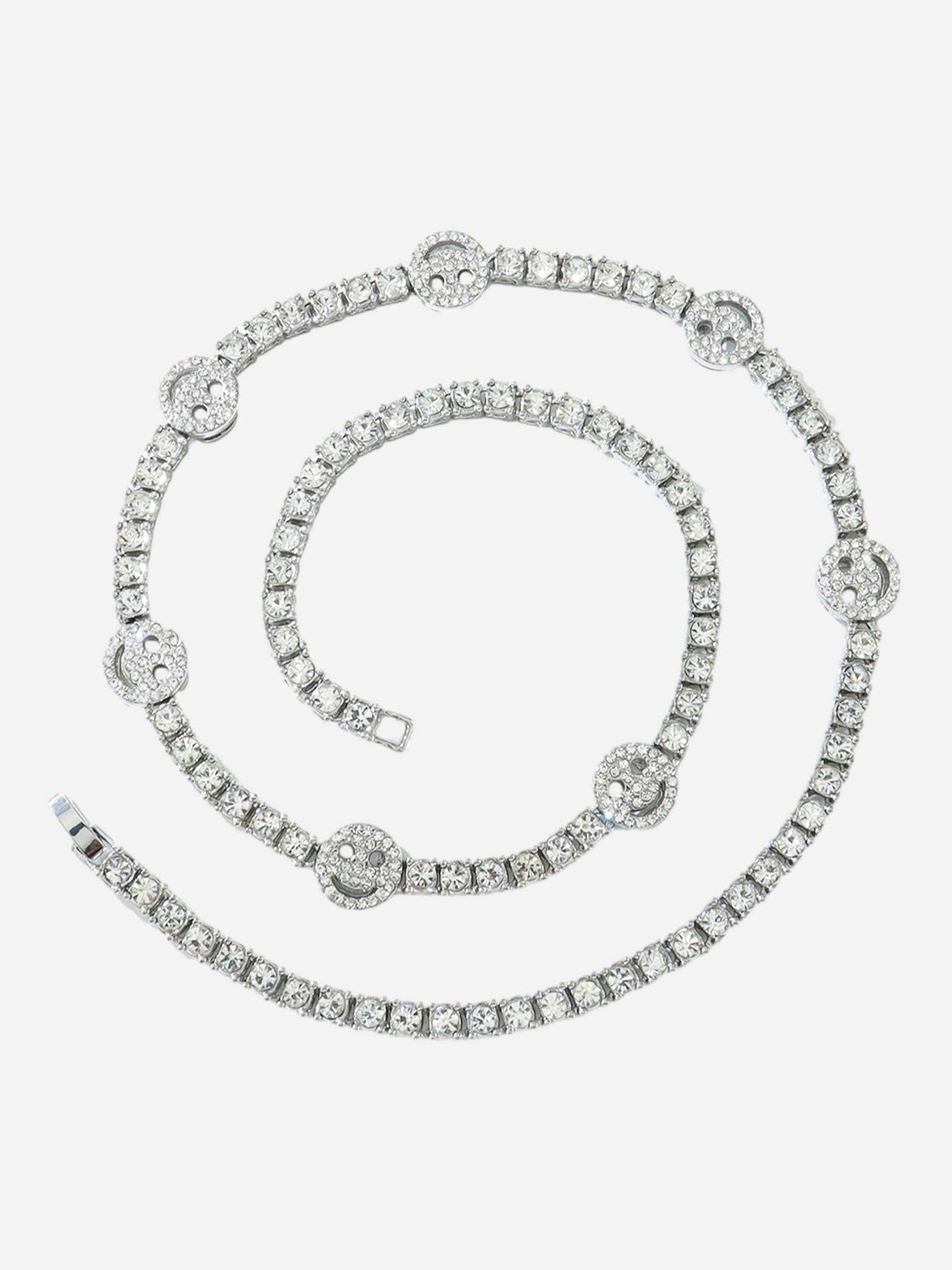 Full Diamond Smile Necklace - 2391