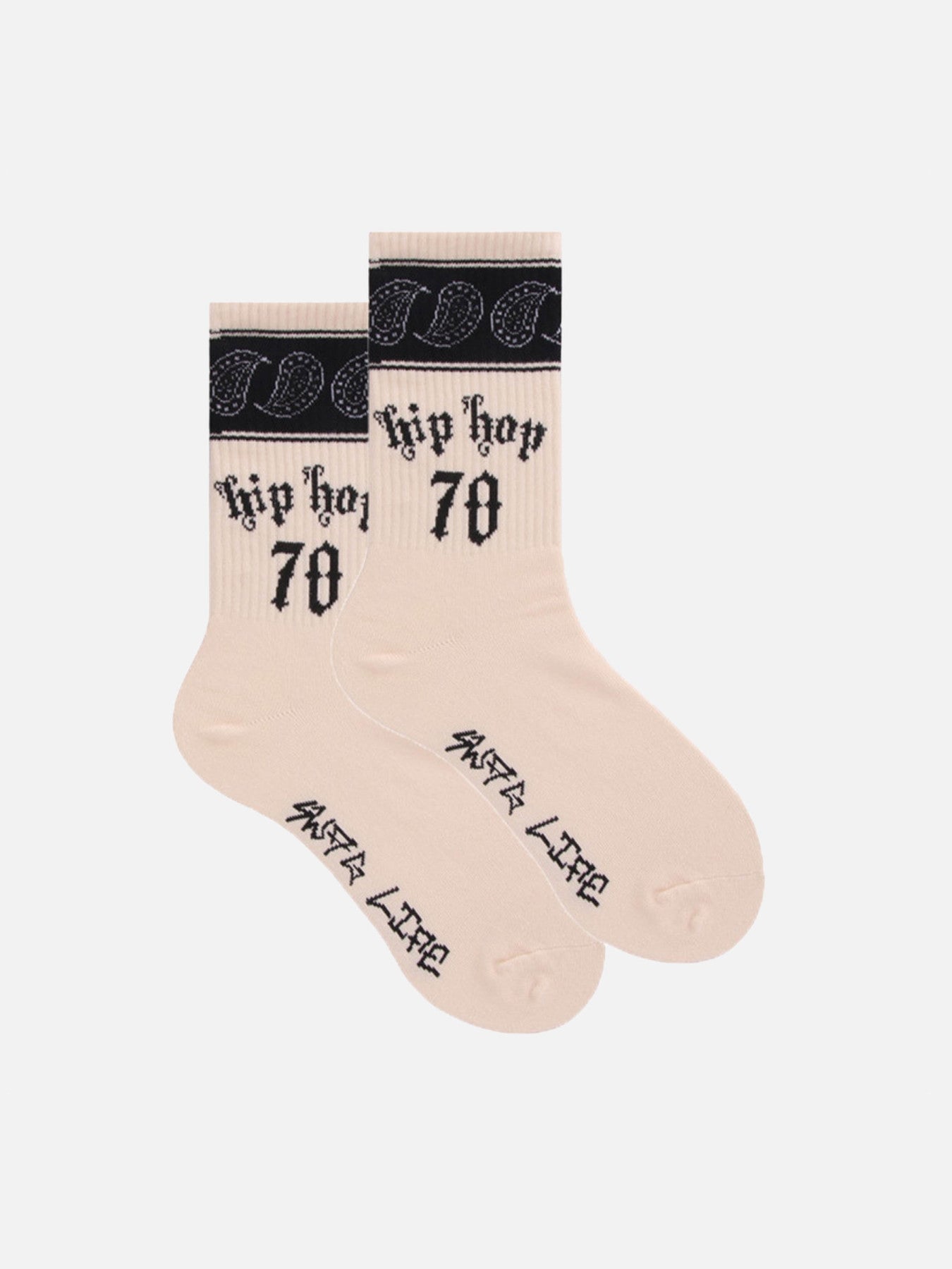 Cashew Flower Hiphop Medium-length Socks Cotton -2379