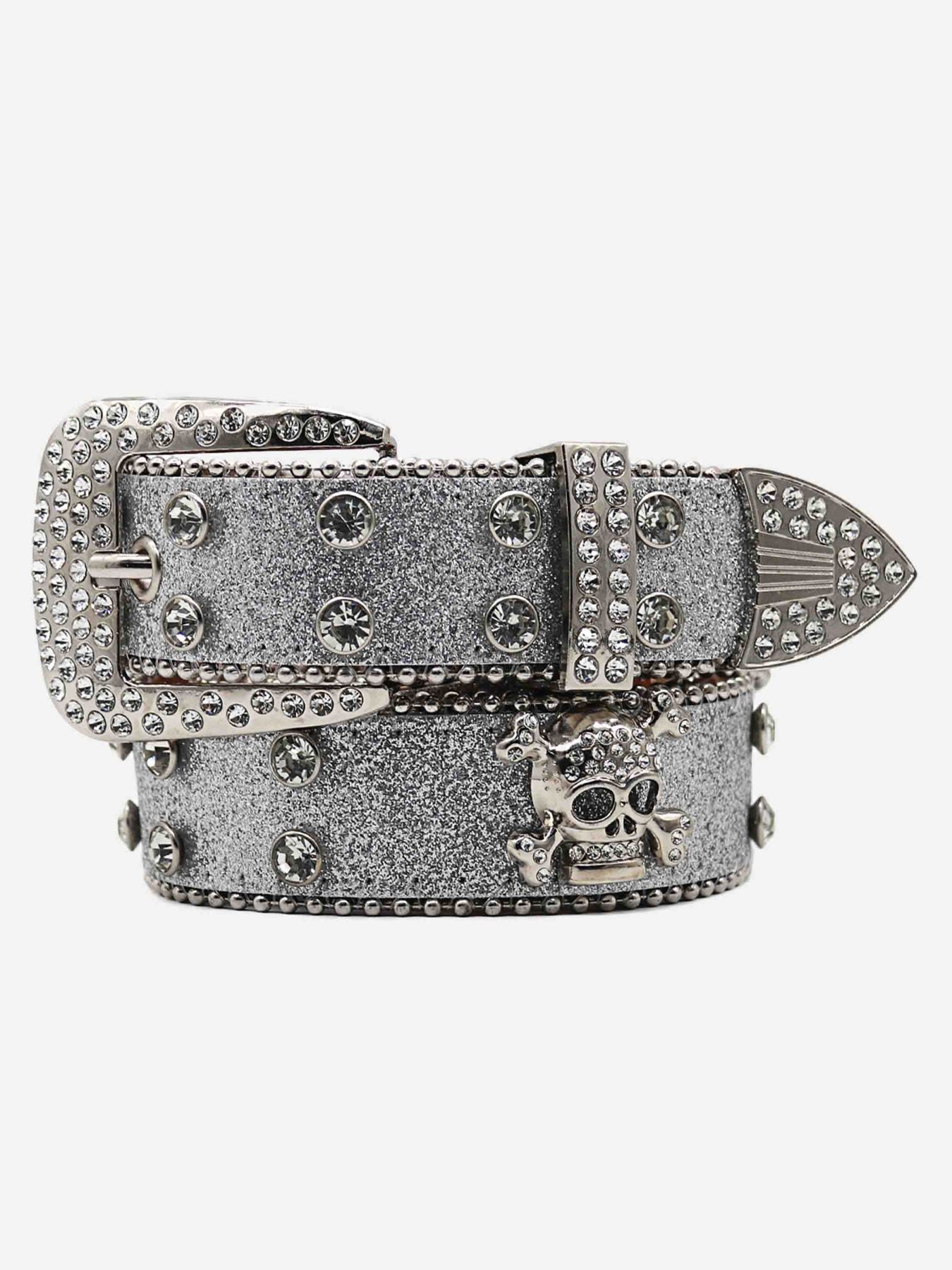 Rhinestone Skull Belt - 2349