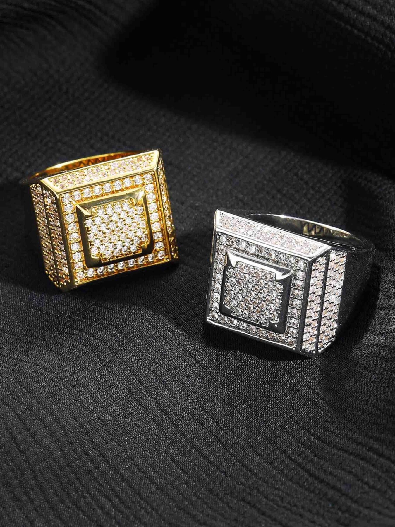 Hip Hop Zirconia Ring - 2395