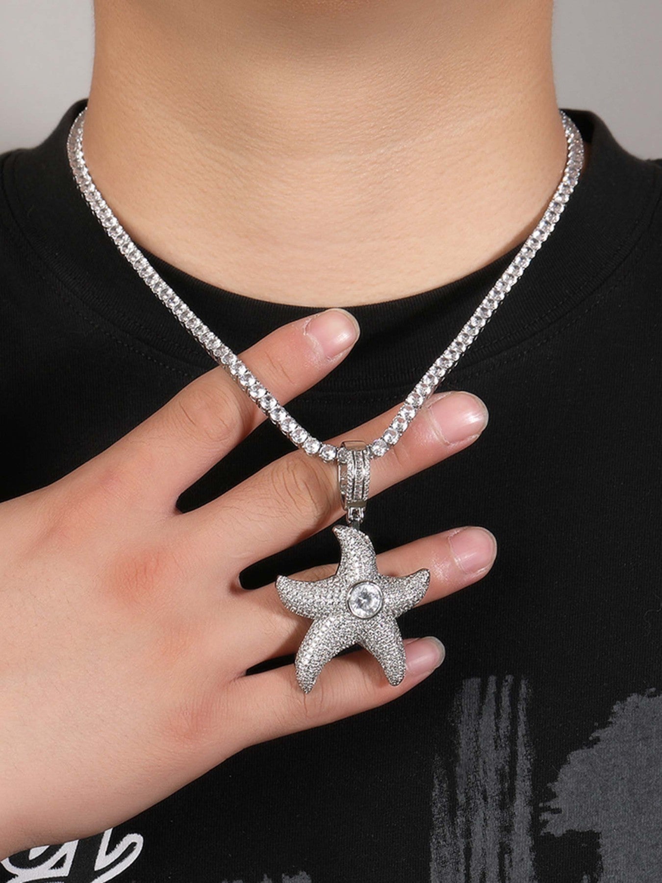 Diamond Starfish Necklace -2382