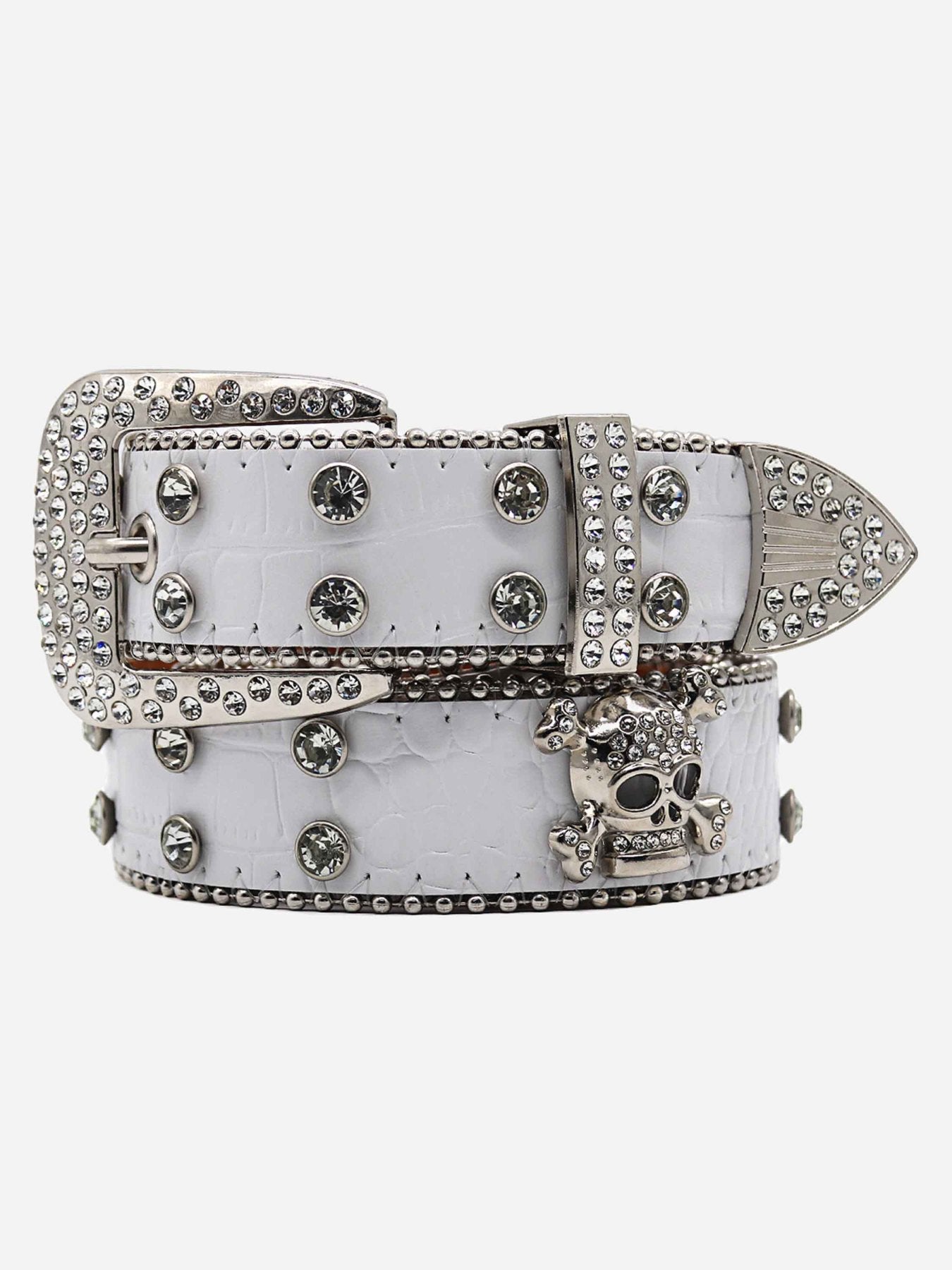 Rhinestone Skull Belt - 2349