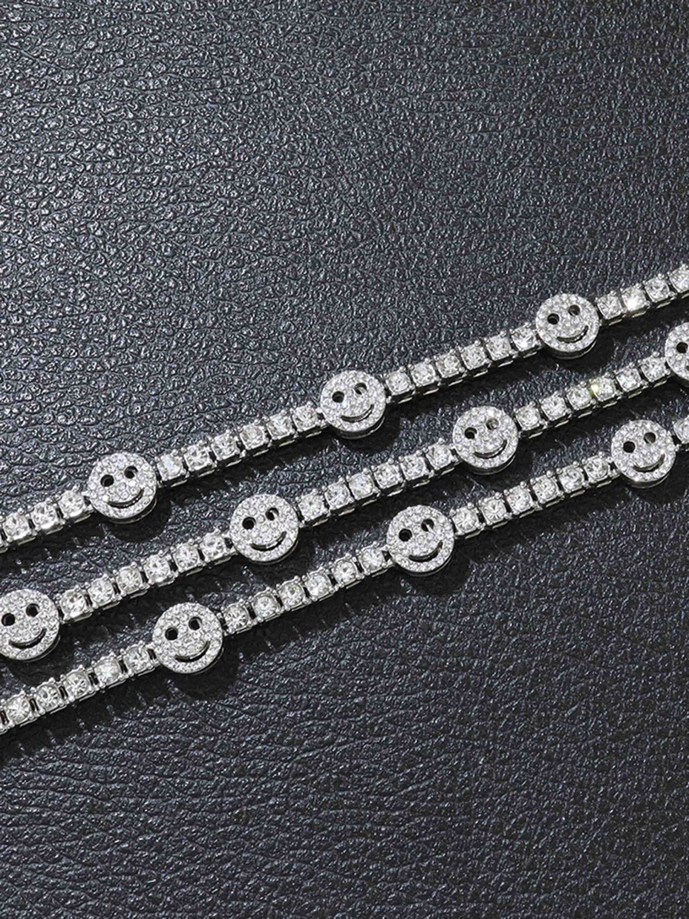 Full Diamond Smile Necklace - 2391