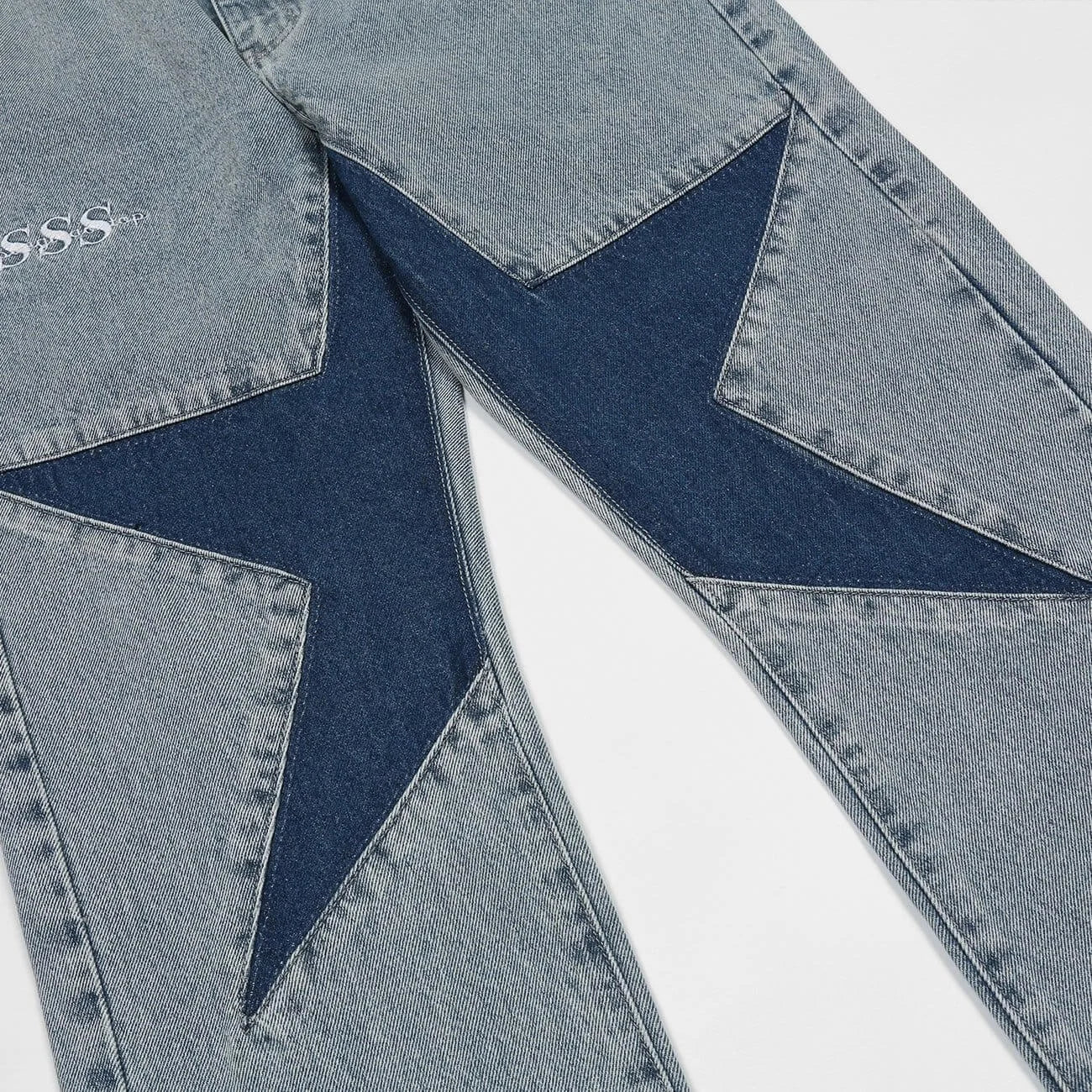 Patchwork Forked Five-pointed Star Jeans-2246