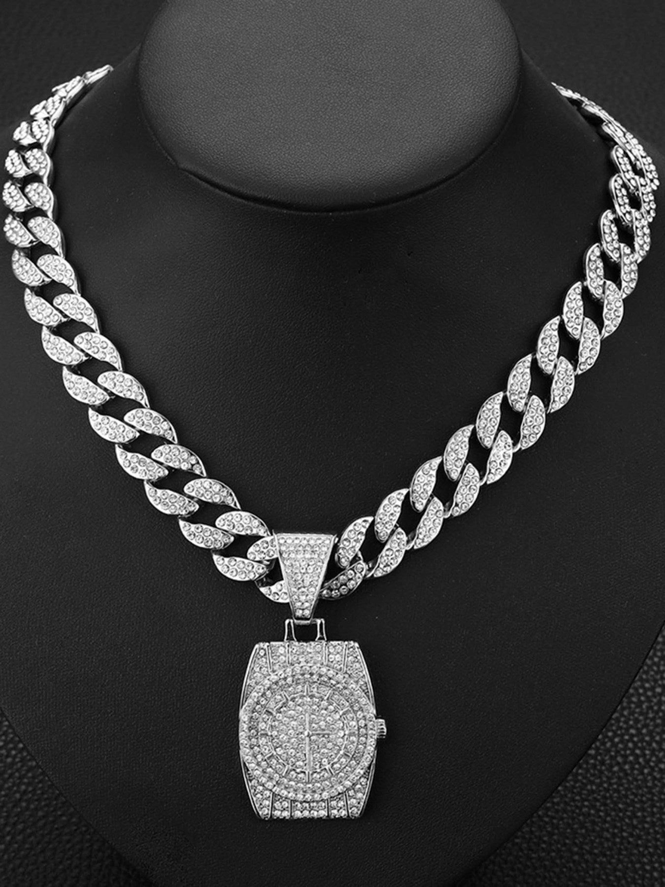 Hip Hop Vintage Full Diamond Cuban Necklace - 2383