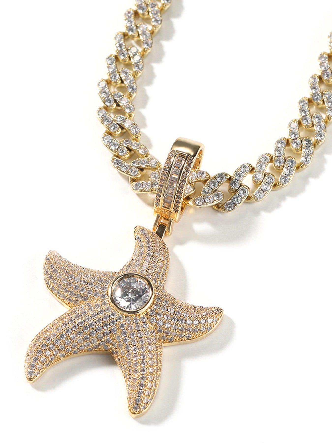 Diamond Starfish Necklace -2382