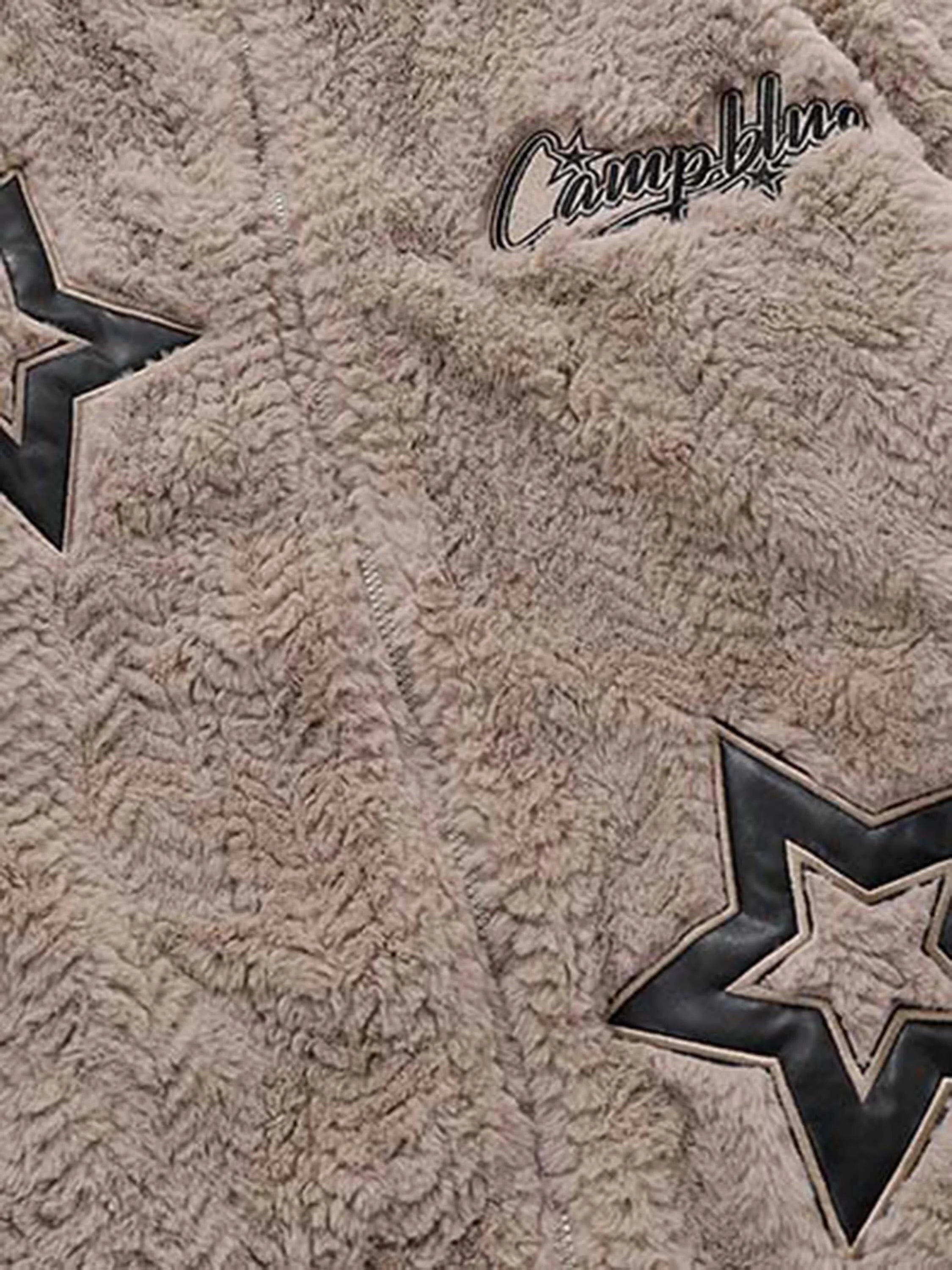 American Five-pointed Star Pattern Thickened Padded Cotton Jacket-2219