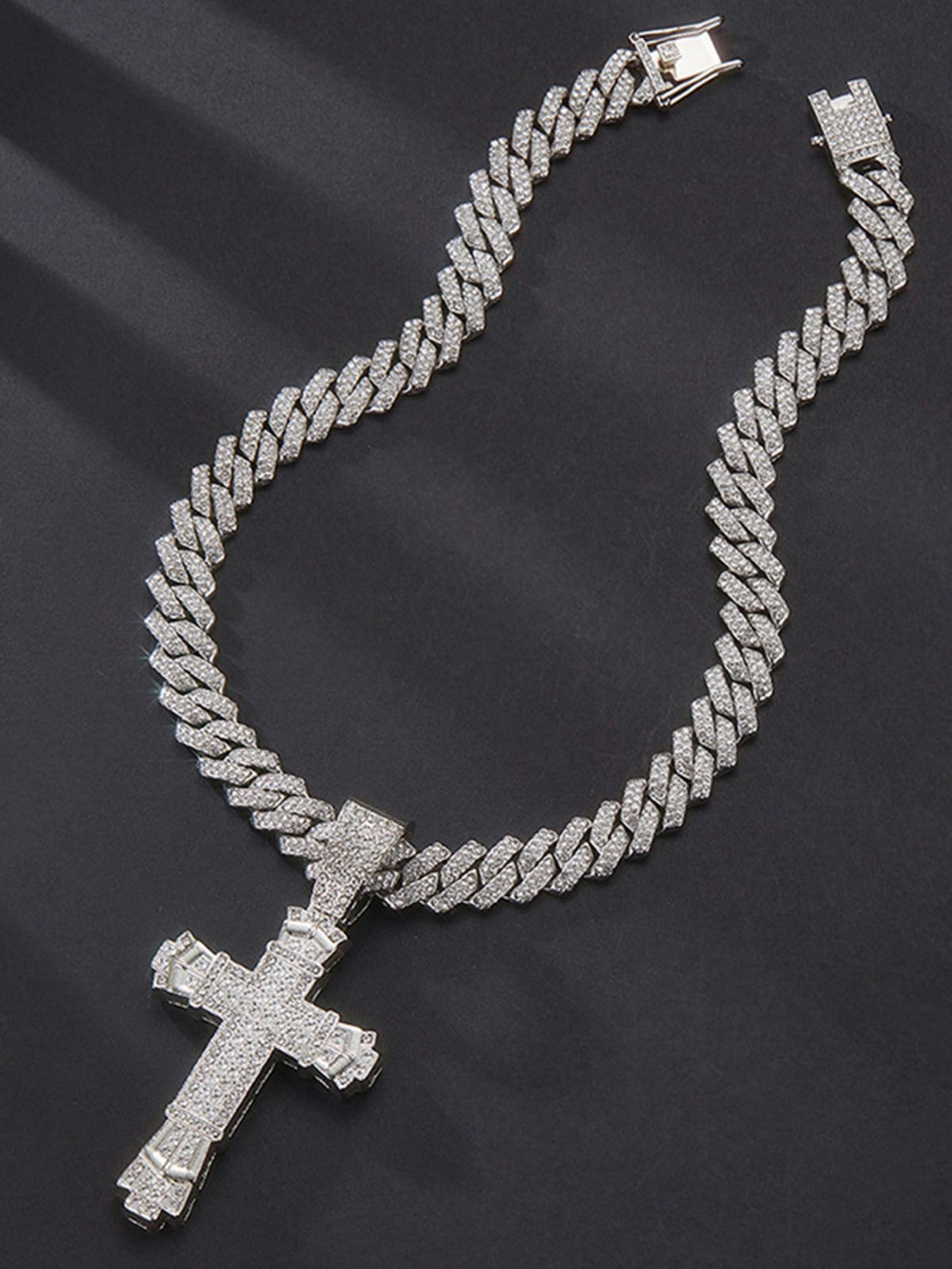 Diamond Large Cross Necklace - 2387