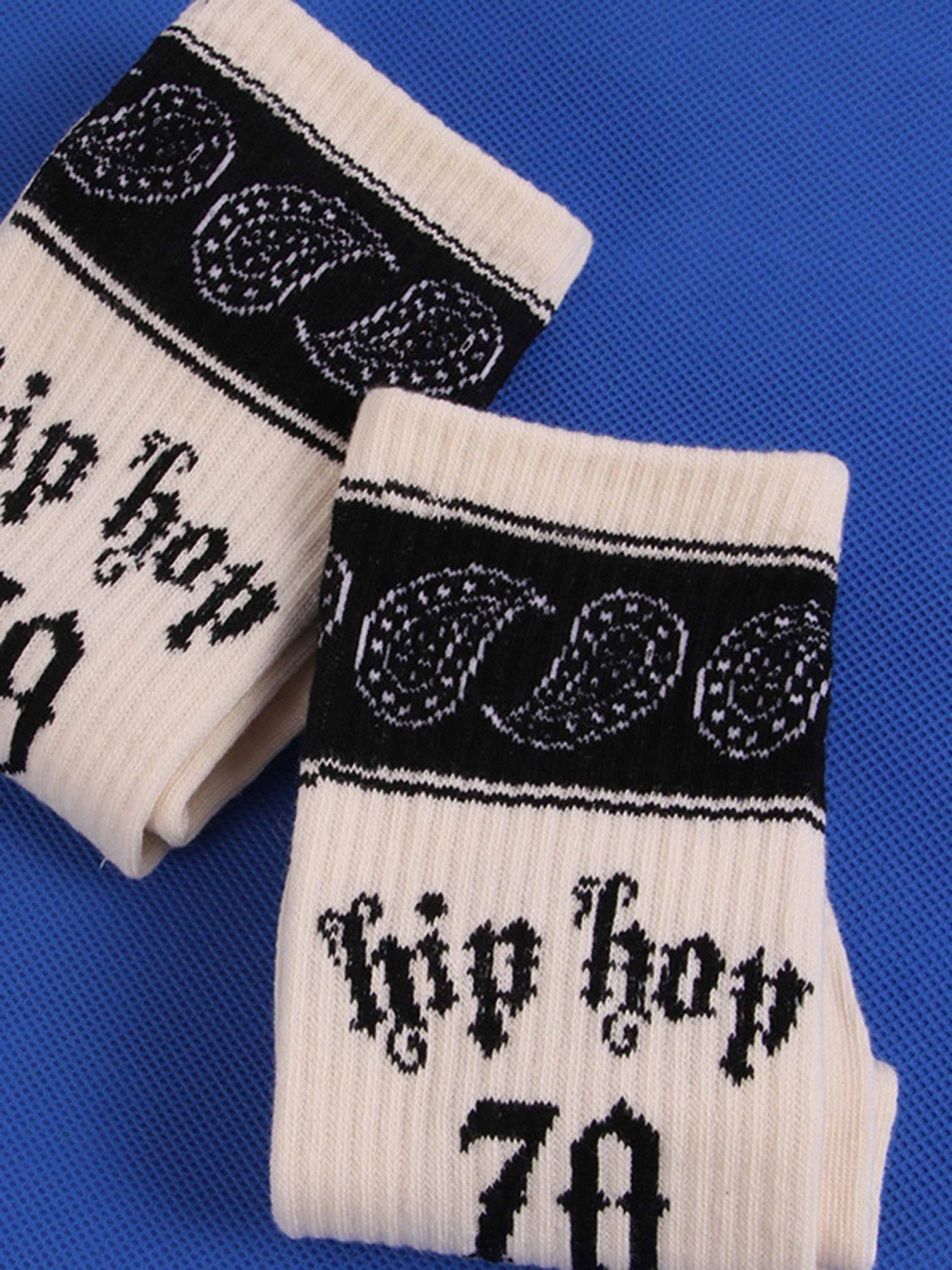 Cashew Flower Hiphop Medium-length Socks Cotton -2379