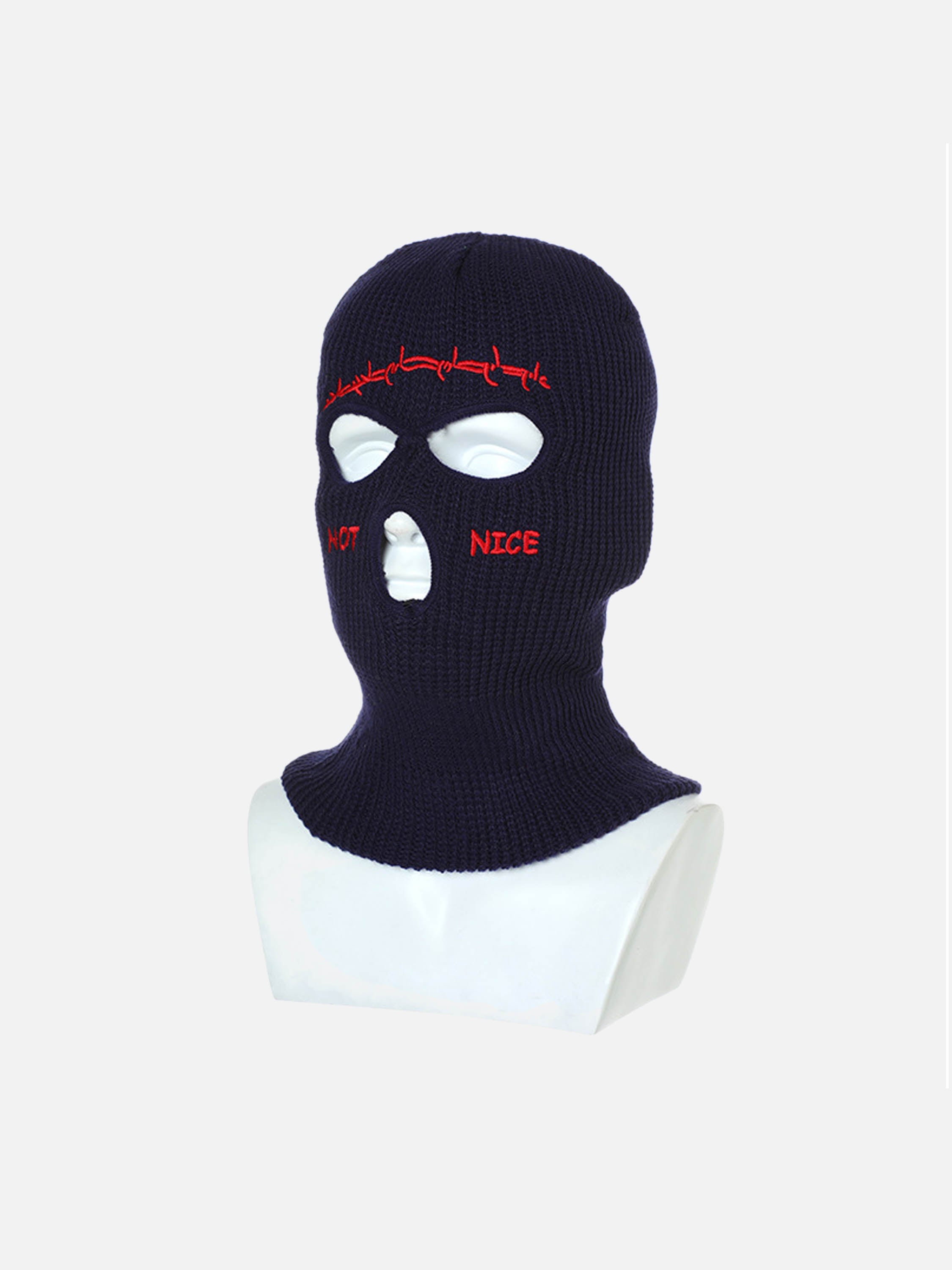 Retro Hip-hop Fun Knitted Warm Ear Protection Mask Headgear - 2361