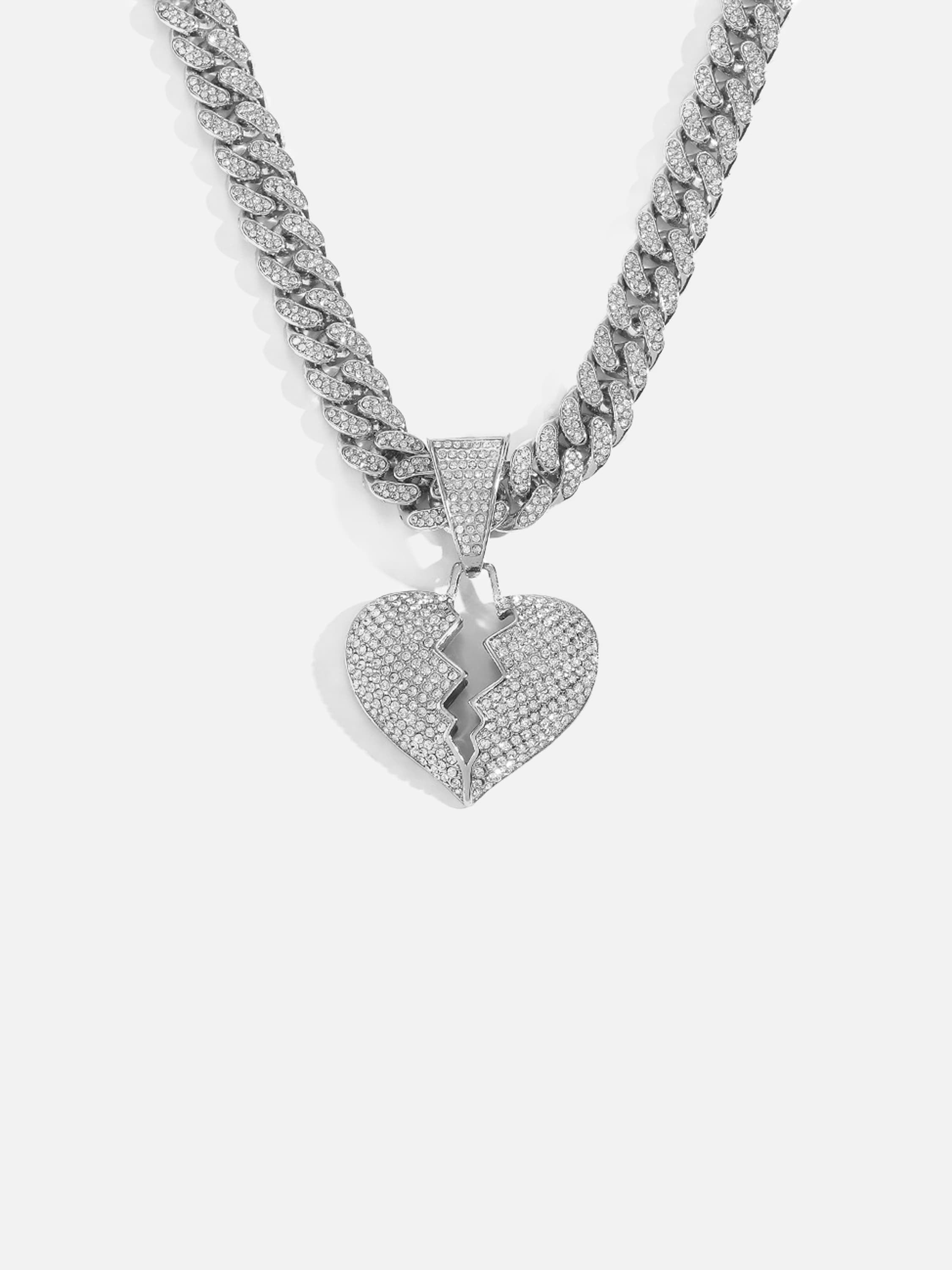 Heartbreak Hip-hop Cuba Chain Necklace-2399