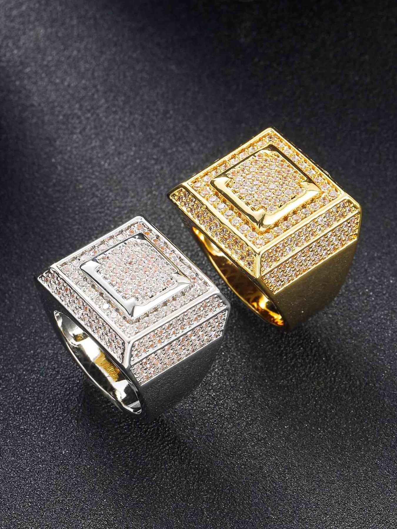 Hip Hop Zirconia Ring - 2395