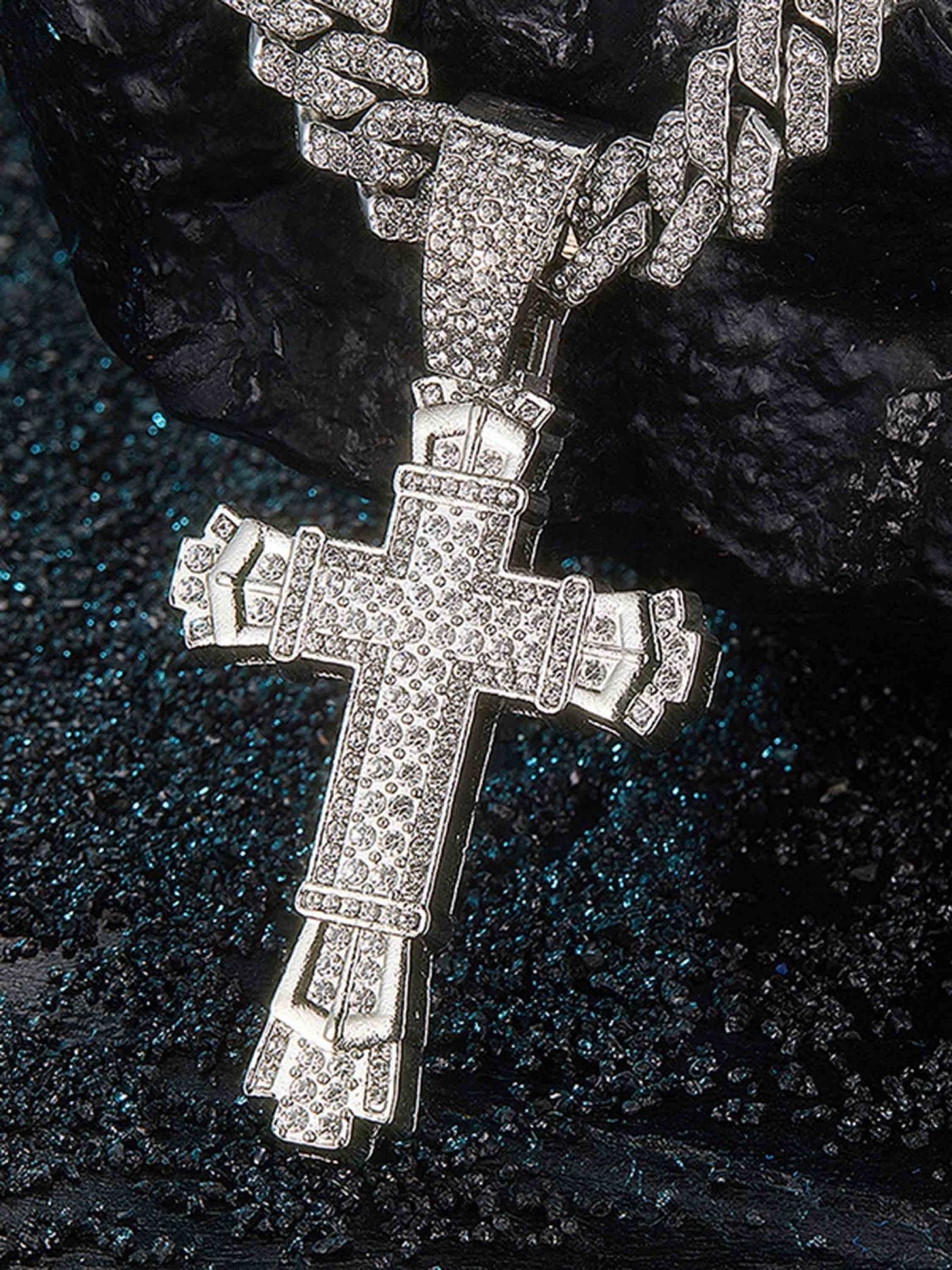 Diamond Large Cross Necklace - 2387