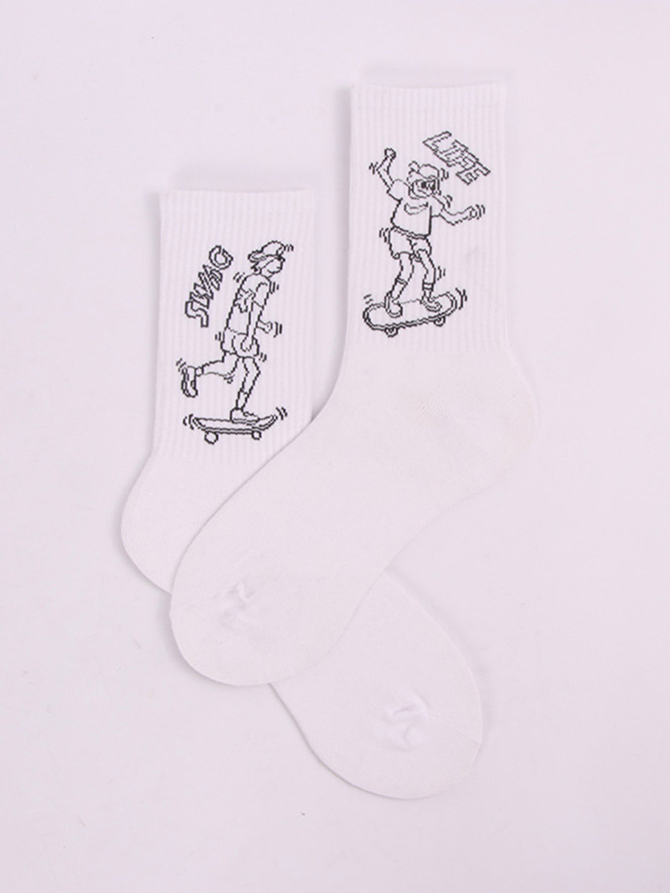 Hip-hop Sketches Of Children's Fun Mid-calf Socks - 2375