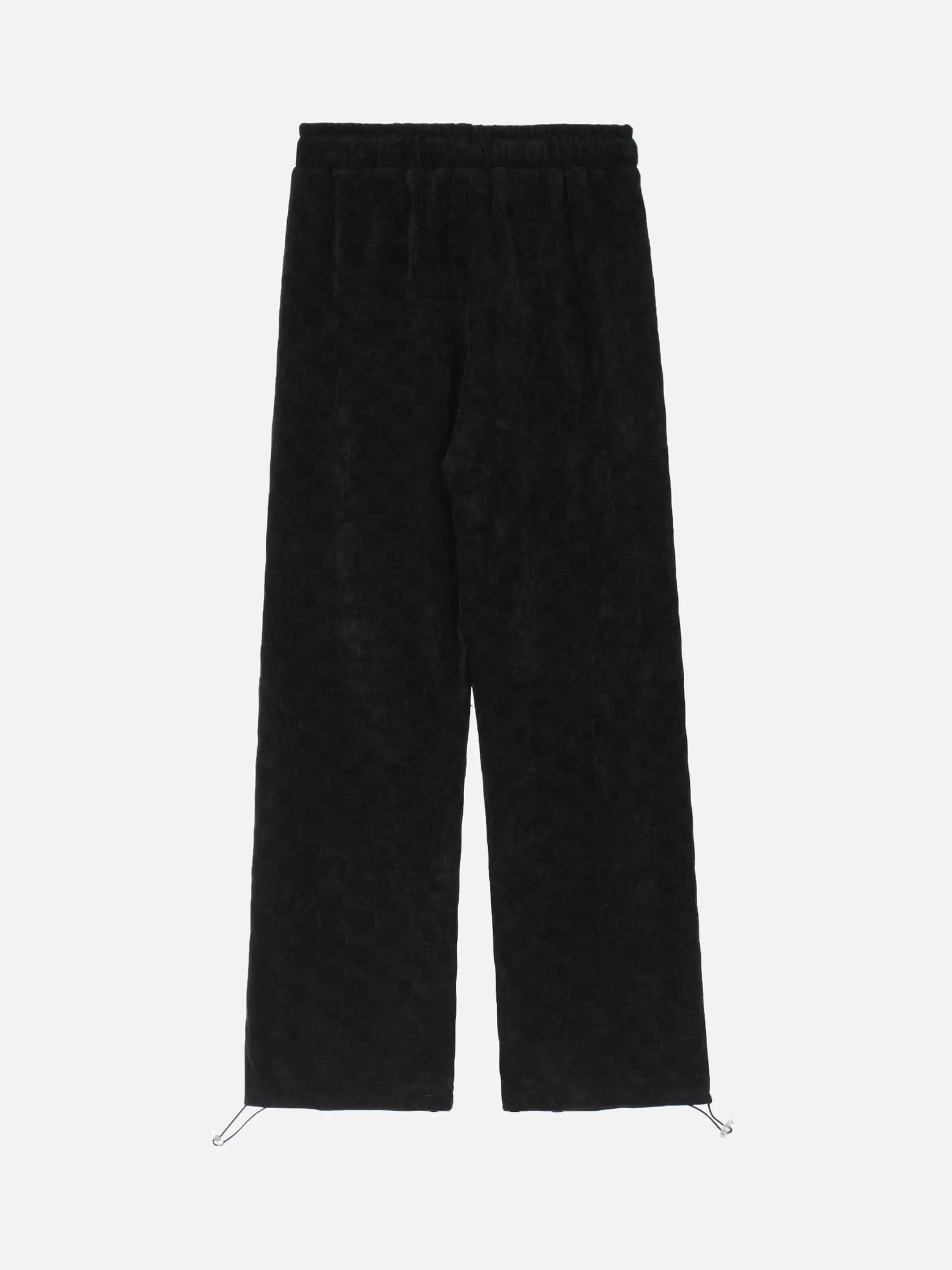 American High Waist Straight Cotton Loose Wide Leg Pants-2228