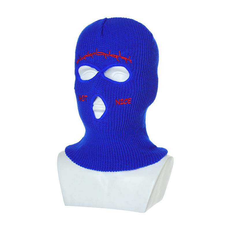 Retro Hip-hop Fun Knitted Warm Ear Protection Mask Headgear - 2361