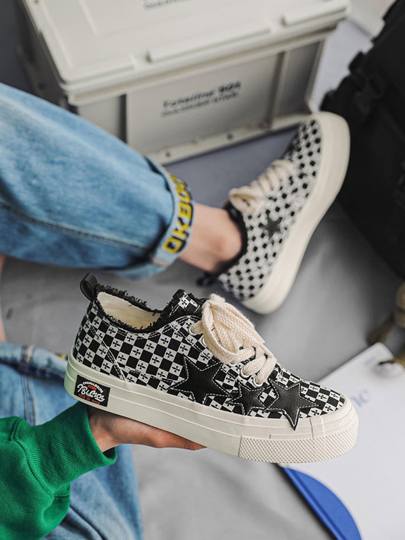 Retro Star Canvas Shoes - 23462