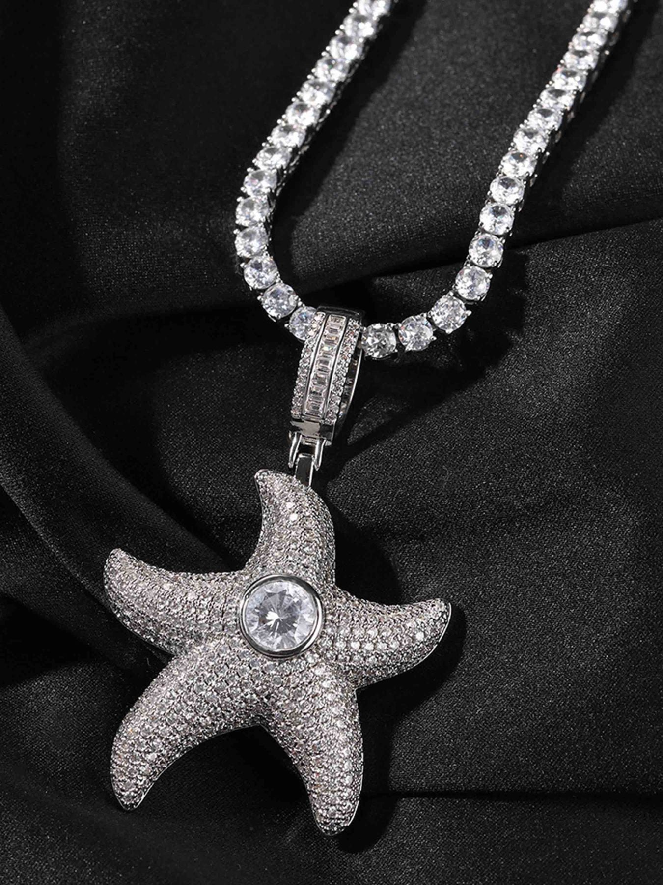 Diamond Starfish Necklace -2382