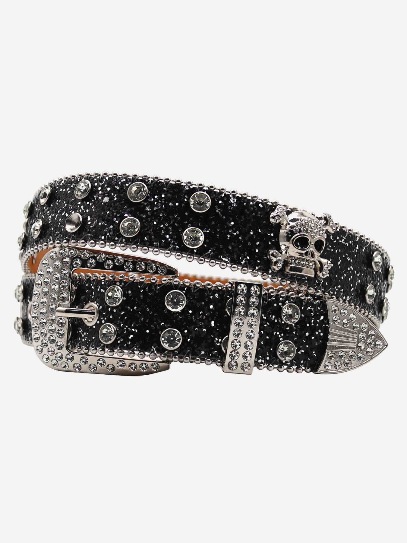 Rhinestone Skull Belt - 2349