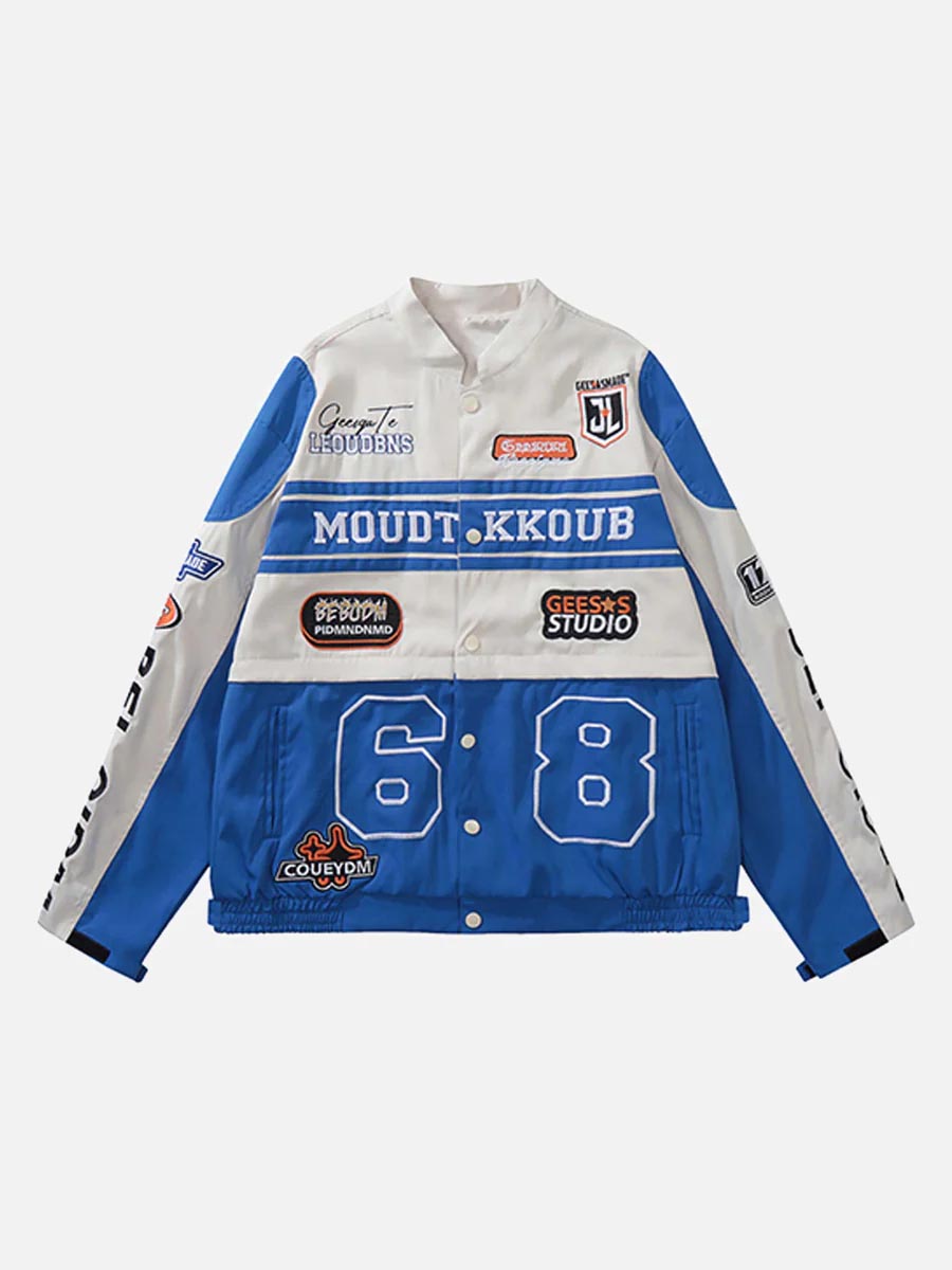 Embroidery Baseball Suit Motorcycle Jacket