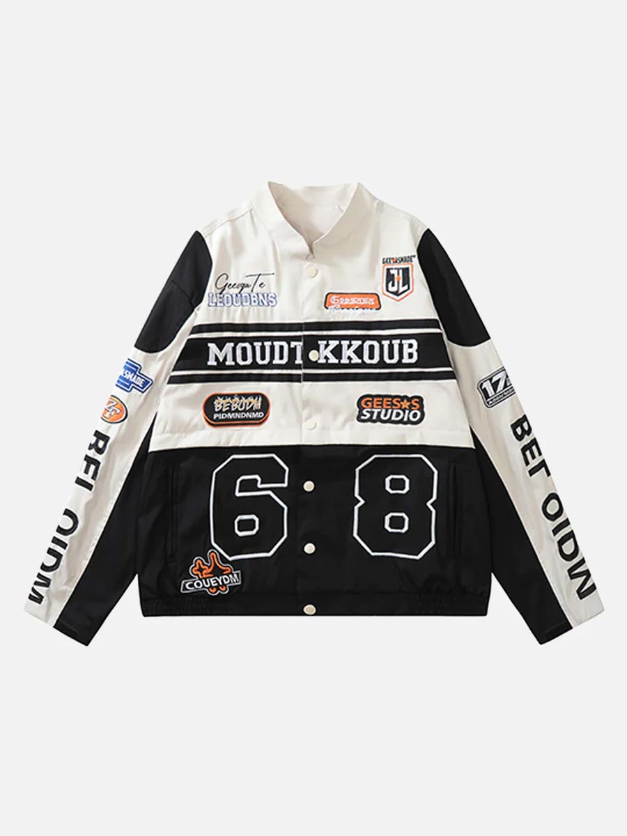 Embroidery Baseball Suit Motorcycle Jacket