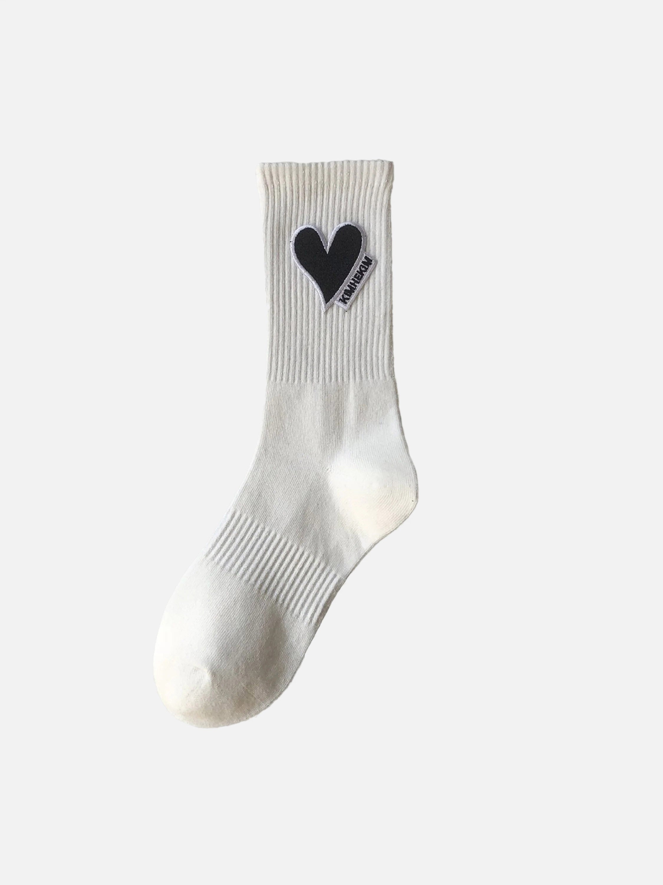 Heart Embroidered Stockings - 2378