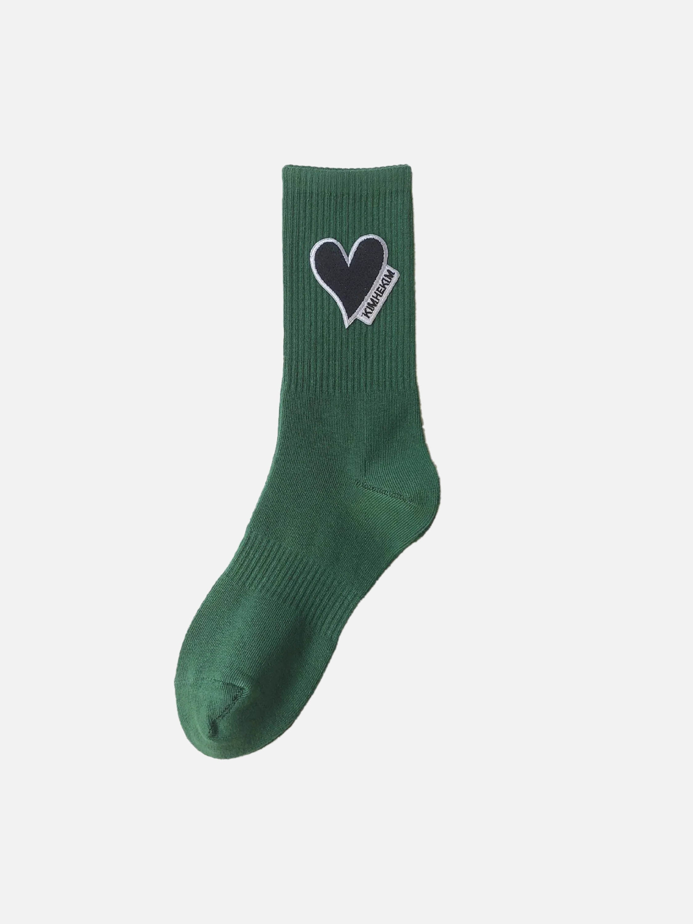 Heart Embroidered Stockings - 2378