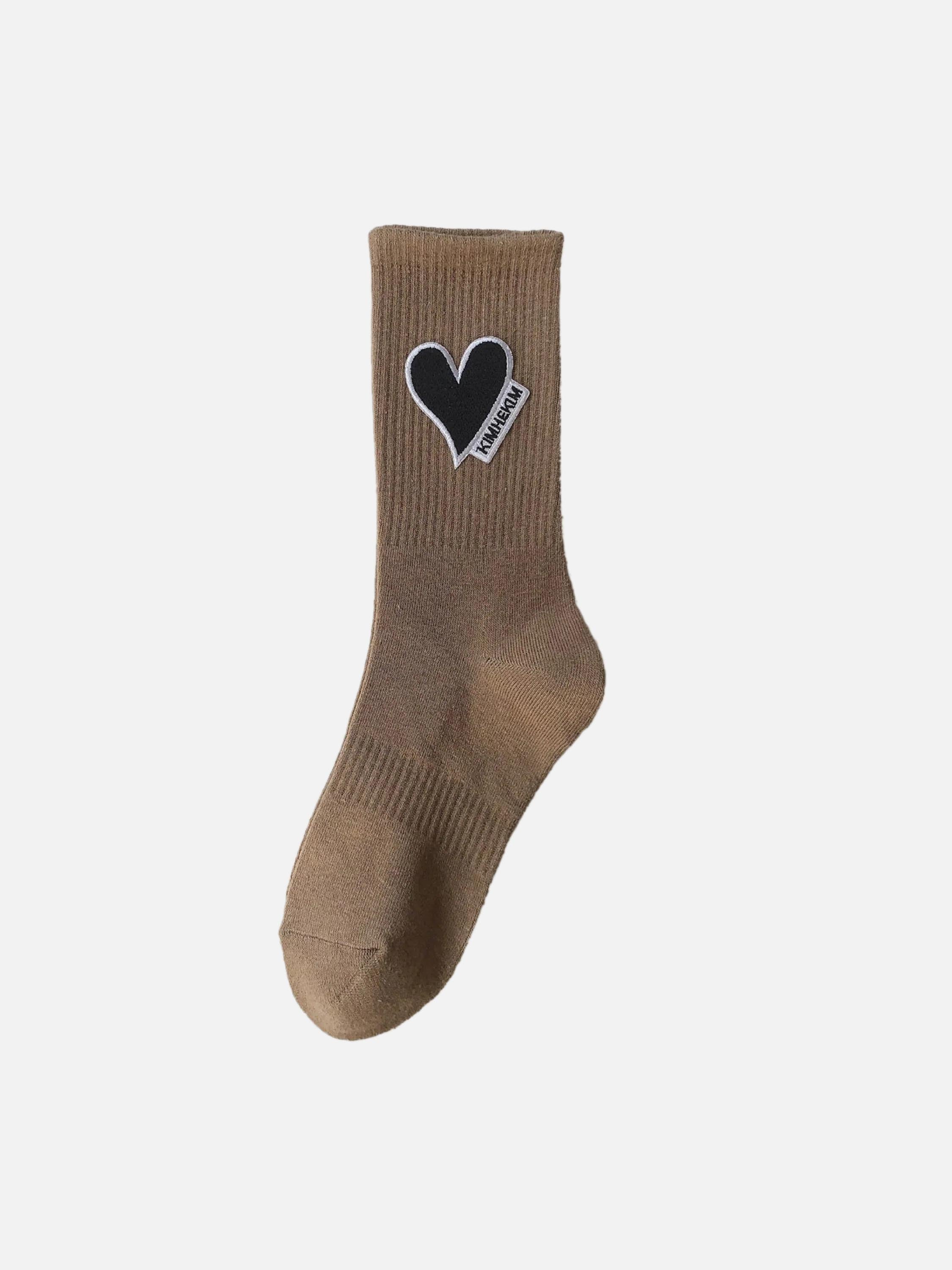 Heart Embroidered Stockings - 2378