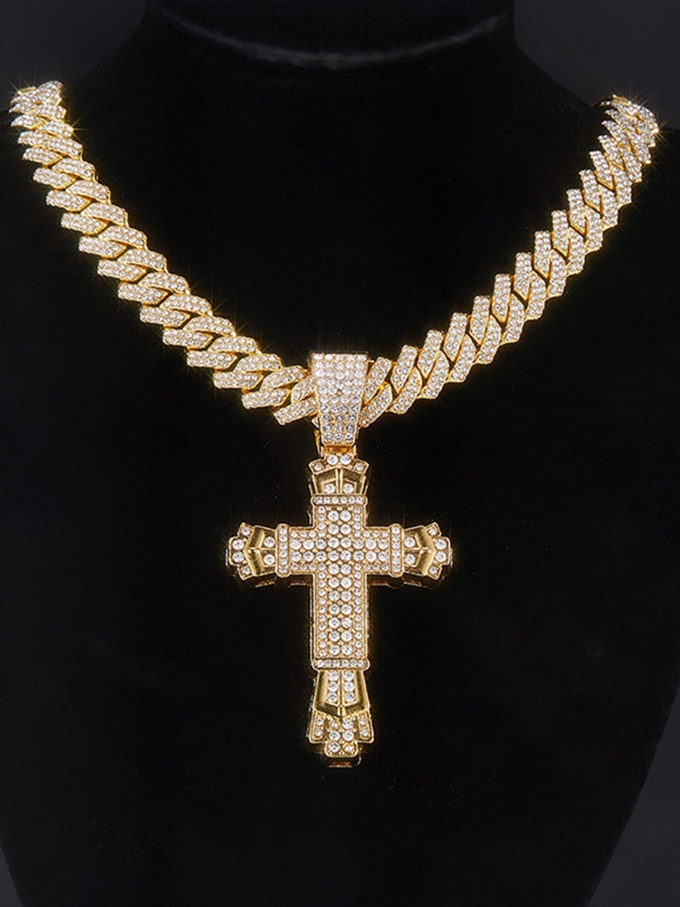 Diamond Large Cross Necklace - 2387