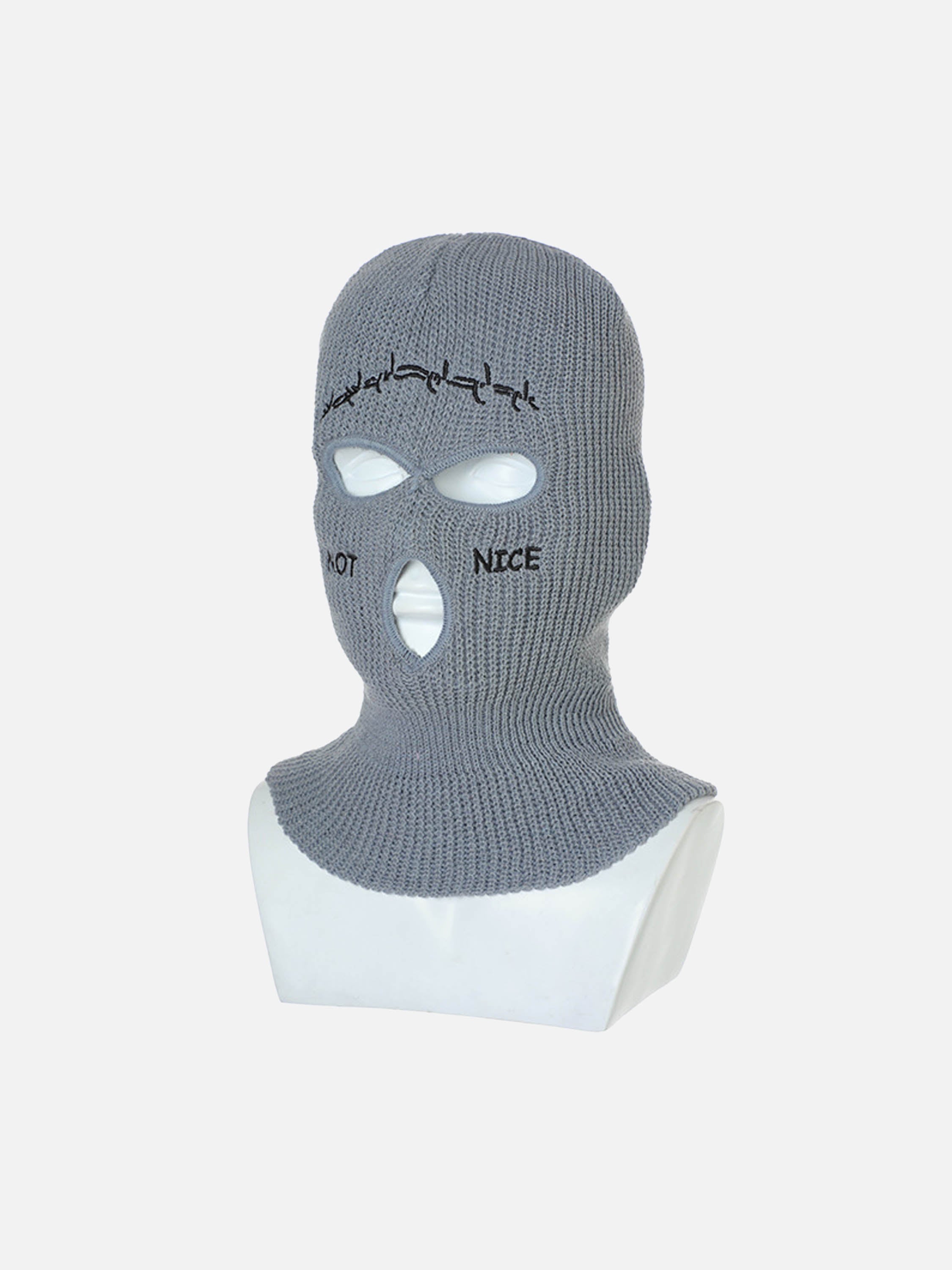 Retro Hip-hop Fun Knitted Warm Ear Protection Mask Headgear - 2361