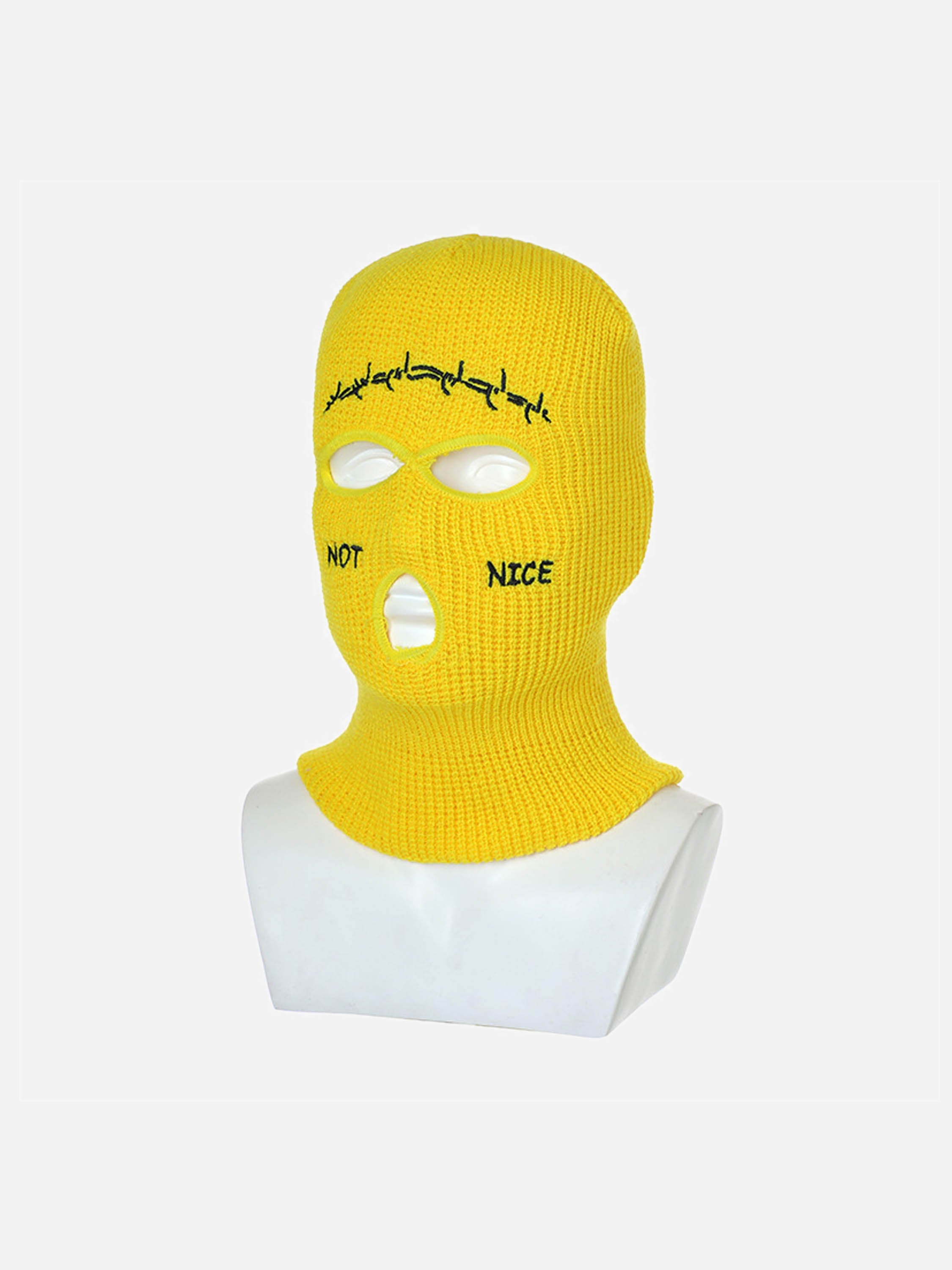 Retro Hip-hop Fun Knitted Warm Ear Protection Mask Headgear - 2361