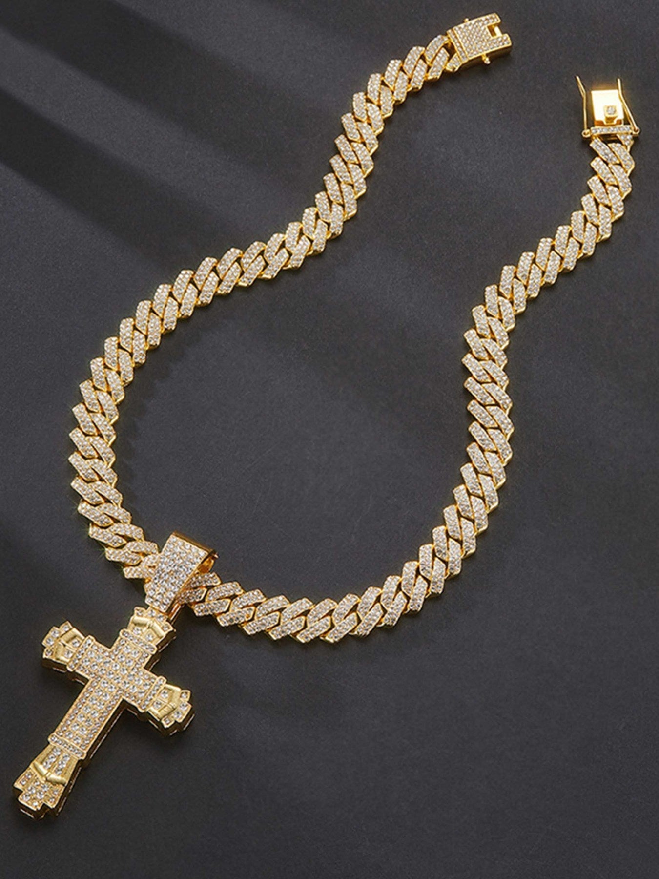 Diamond Large Cross Necklace - 2387