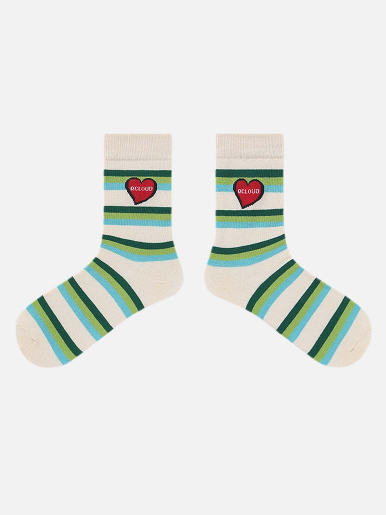 College Style Personalized Striped Cotton Socks - 2370