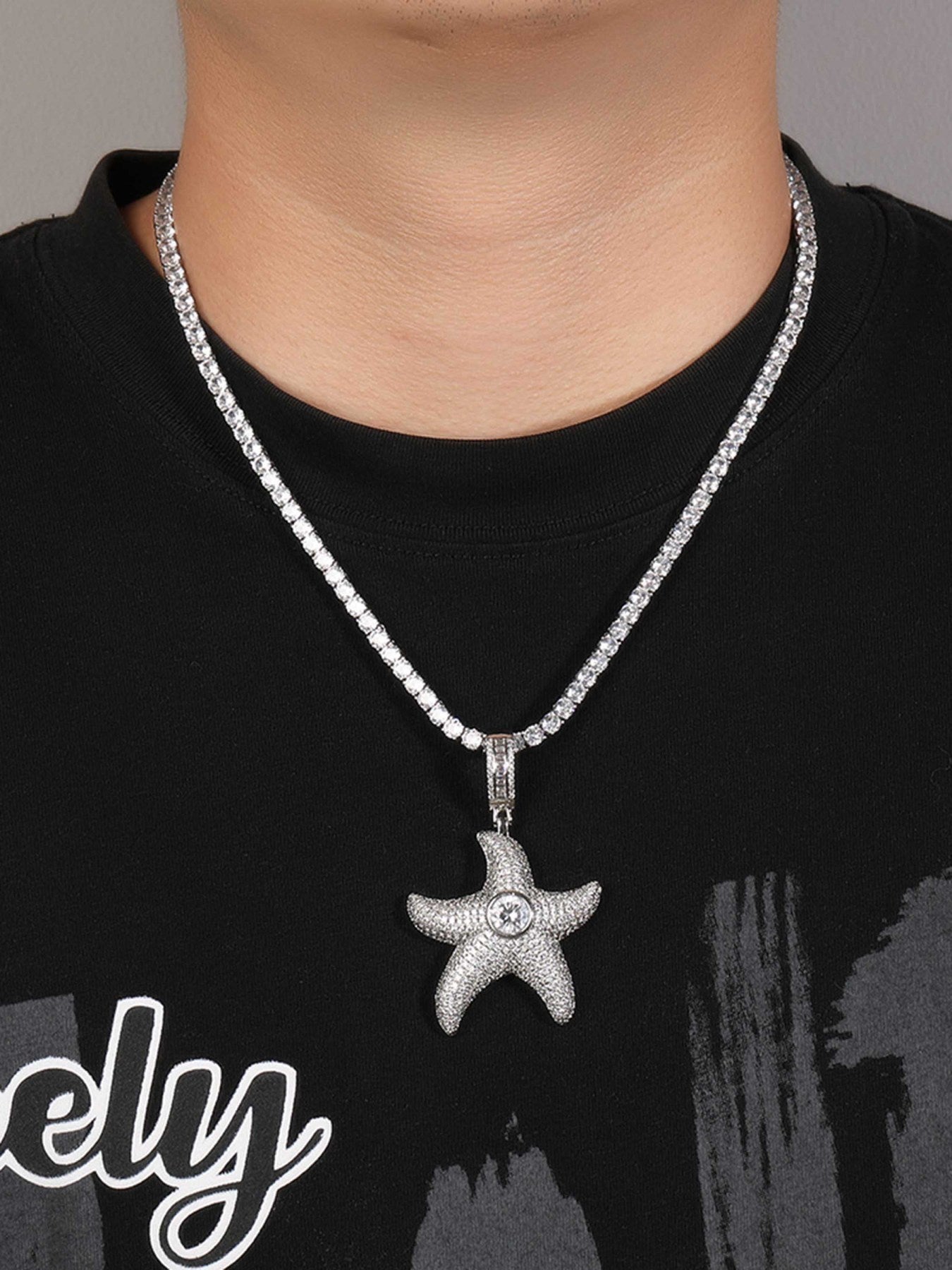 Diamond Starfish Necklace -2382