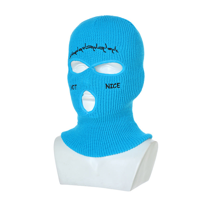 Retro Hip-hop Fun Knitted Warm Ear Protection Mask Headgear - 2361