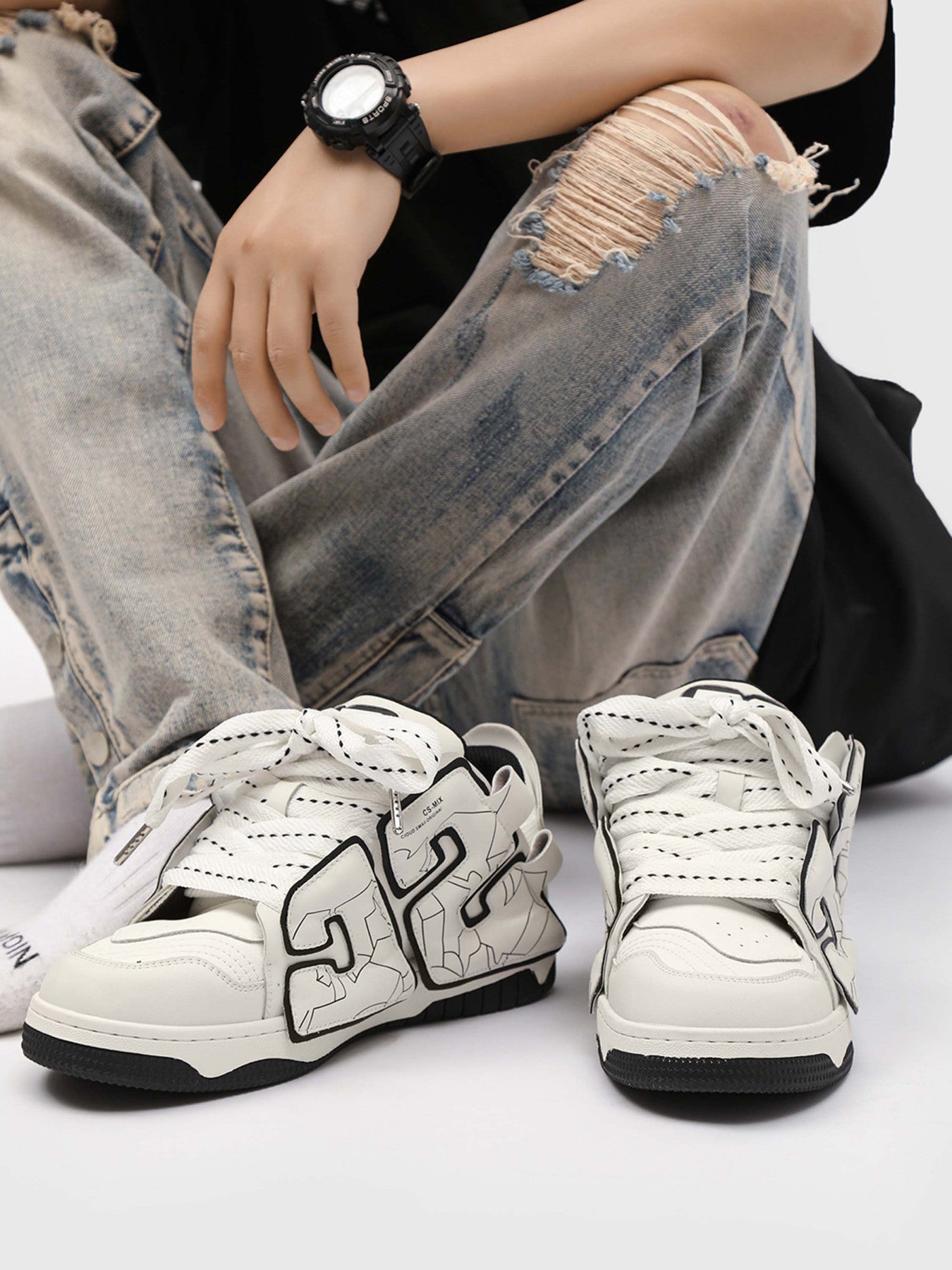 Hip-hop Versatile Couple Board Shoes - 23396