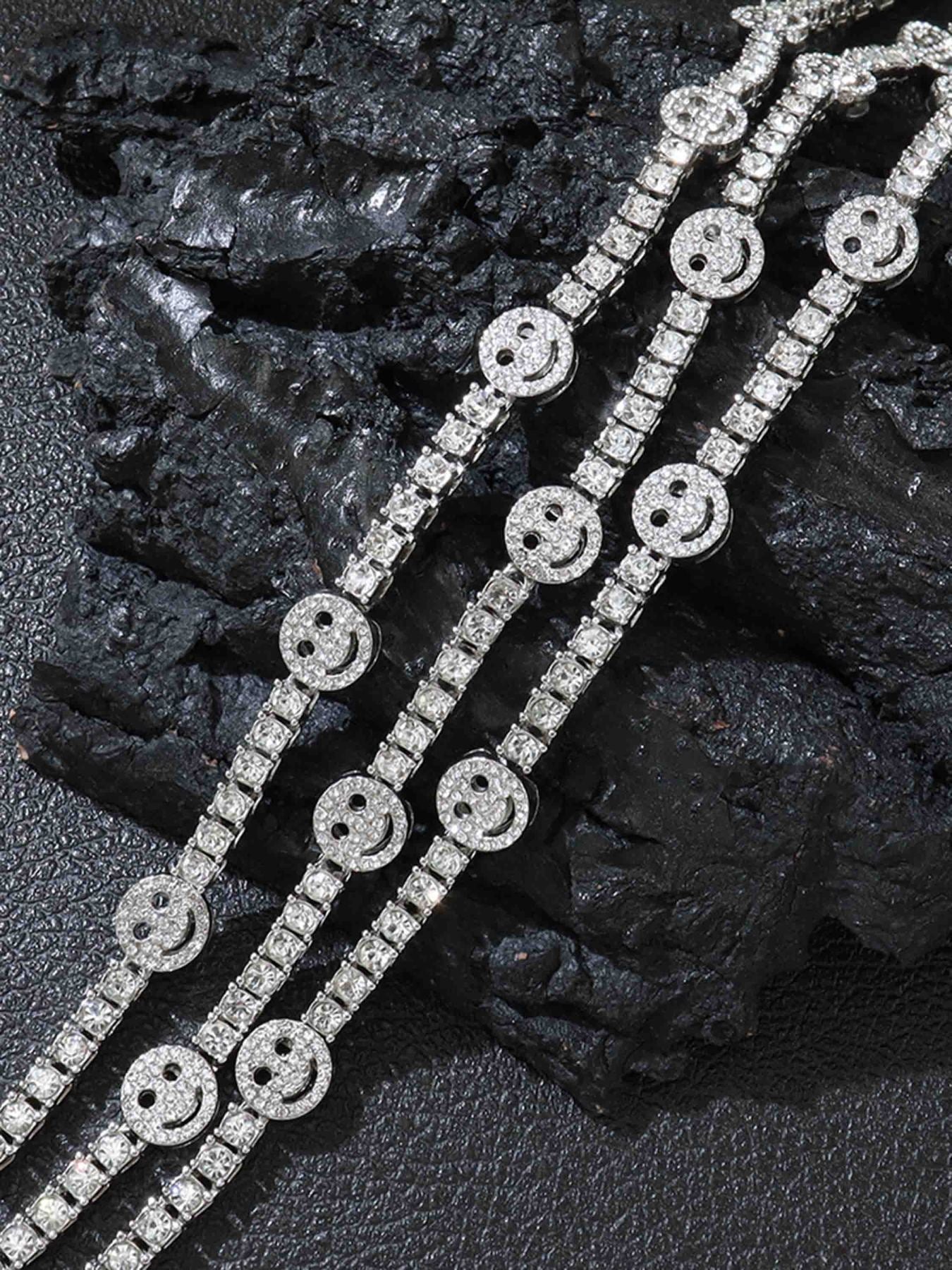 Full Diamond Smile Necklace - 2391