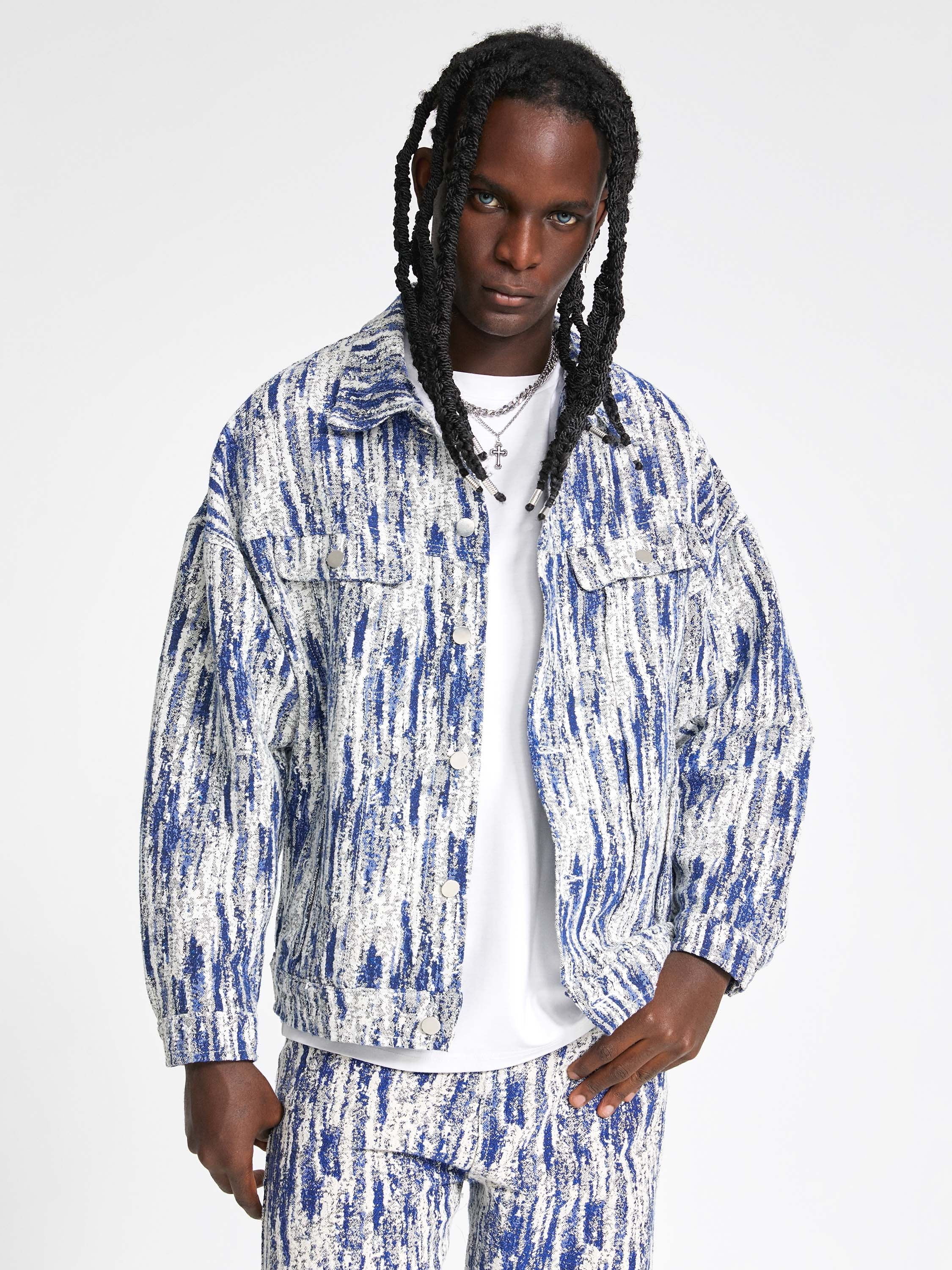 The Supermade Jacquards Straight Trucker Jacket -1013 - SuperMade®