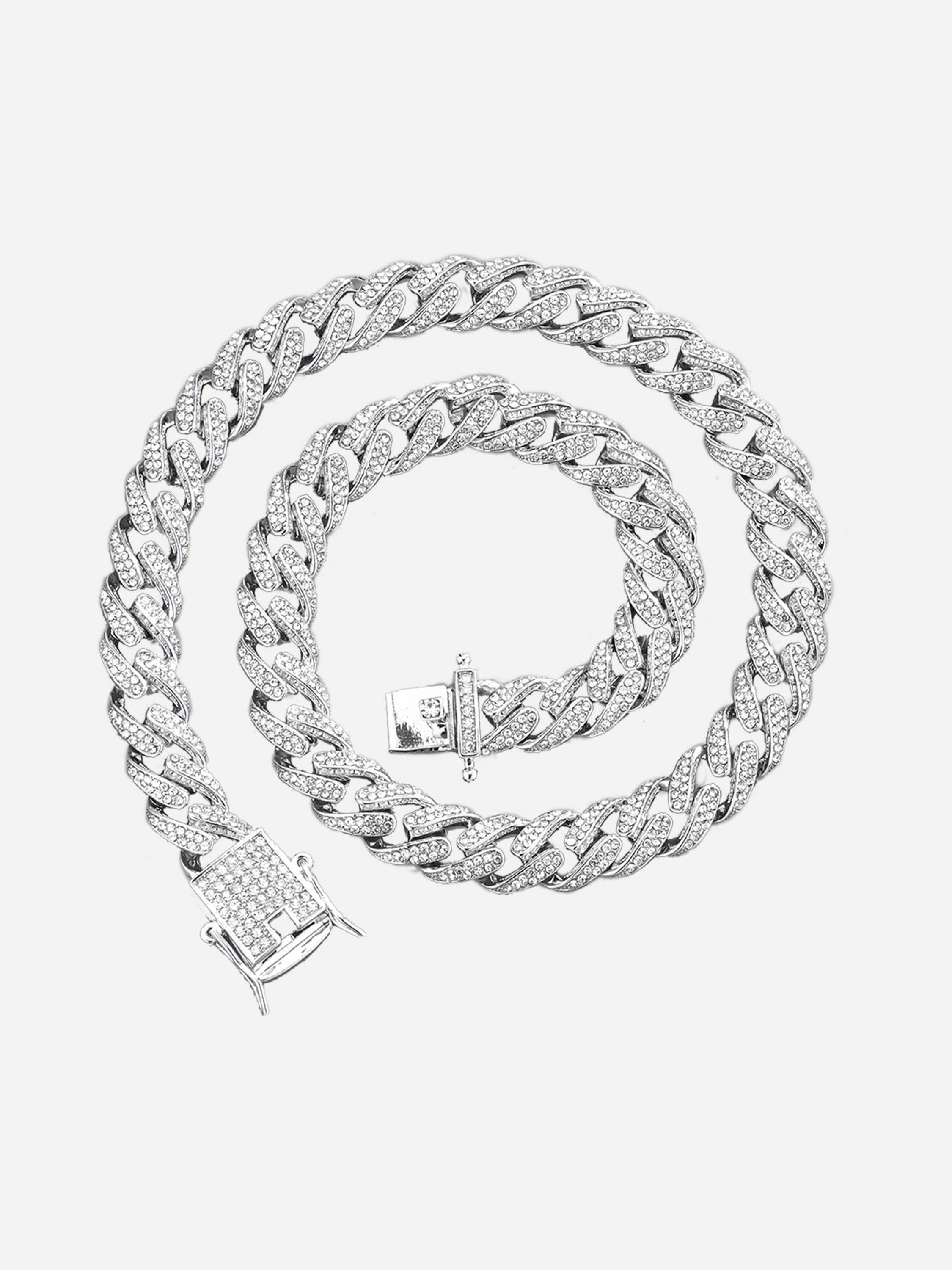 Hip-hop Cuban Chain Ice Out Link Chain Jewelry - 23105